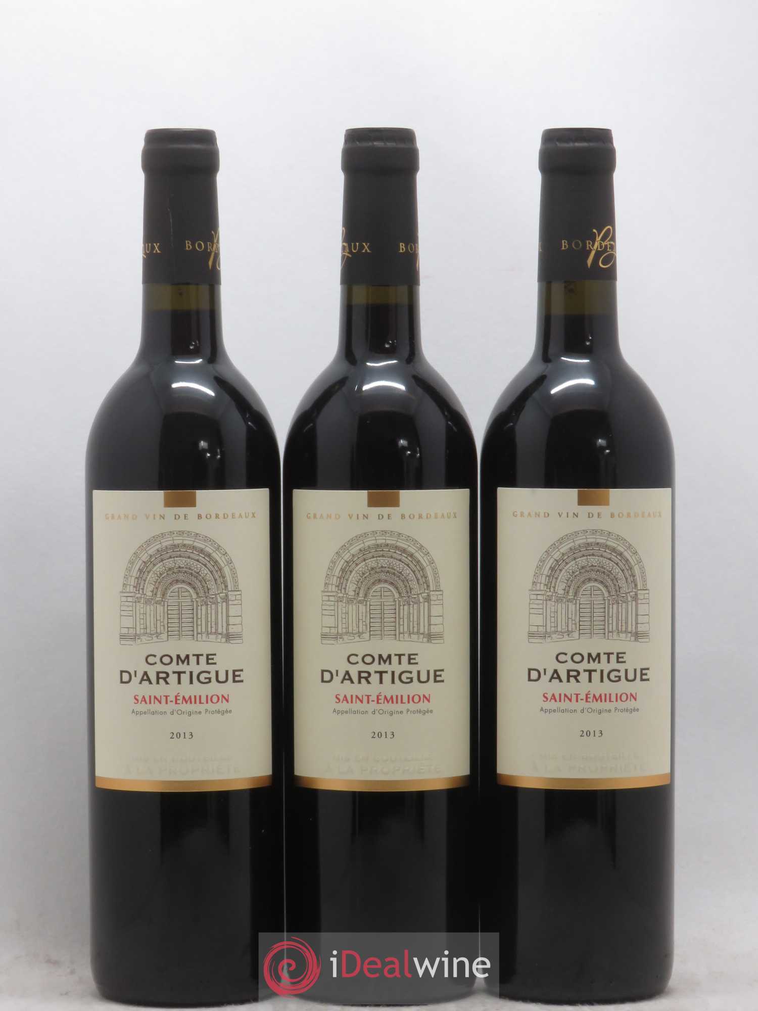 Saint-Émilion Comte d'Artigue (sans prix de réserve) 2013 - Posten von 6 Flaschen - 1