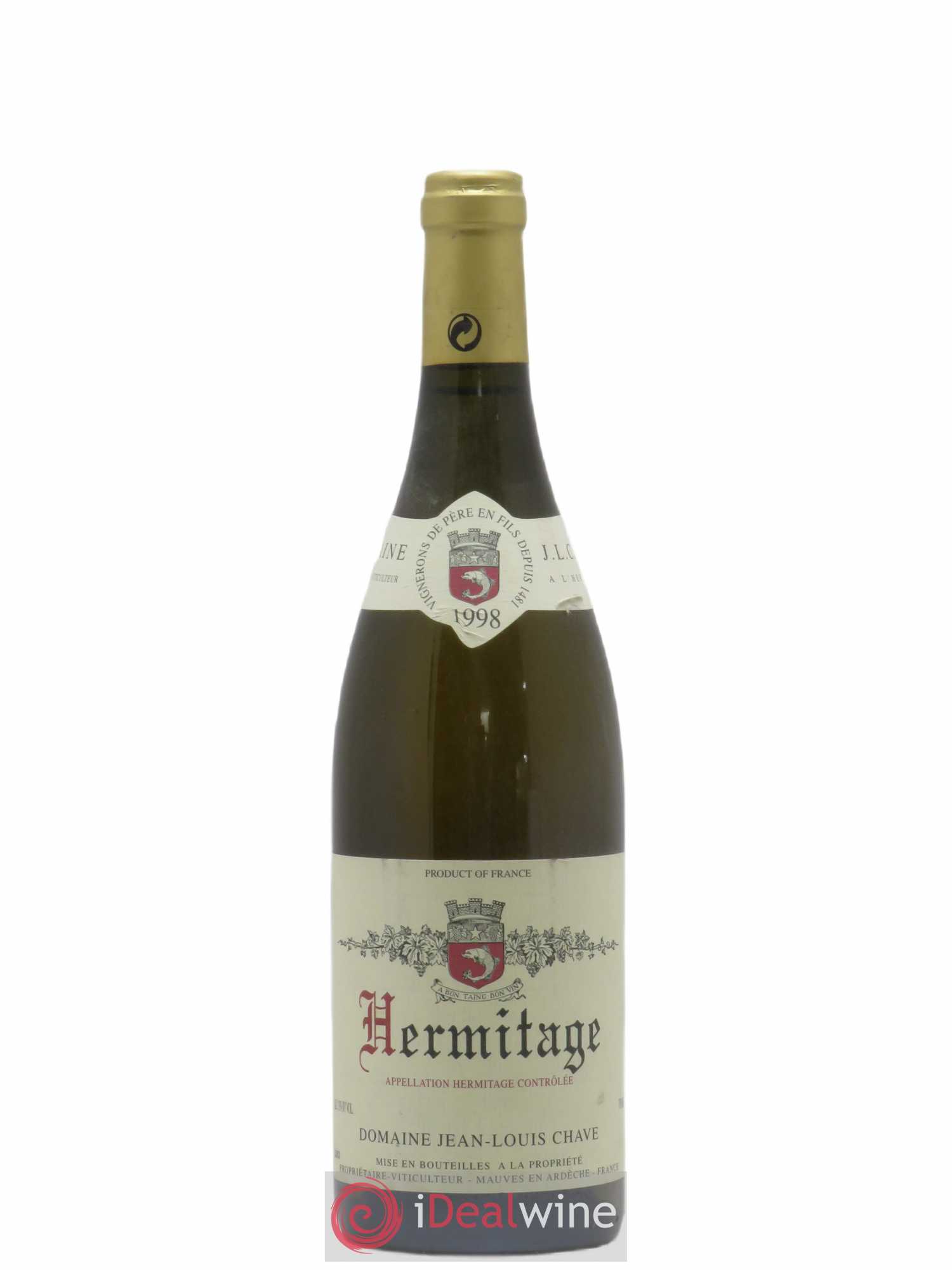 Hermitage Jean-Louis Chave (sans prix de réserve) 1998 - Lot de 1 bouteille - 0