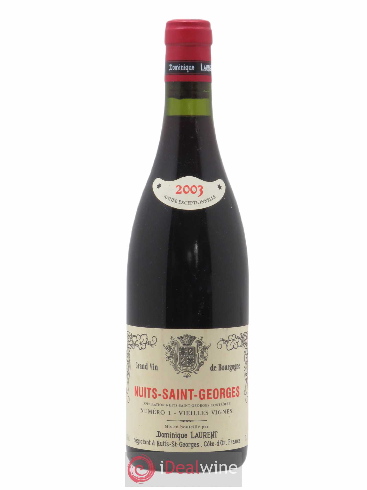 Nuits-Saint-Georges Numéro 1 Vieilles Vignes Dominique Laurent (sans prix de réserve) 2003 - Posten von 1 Flasche - 0