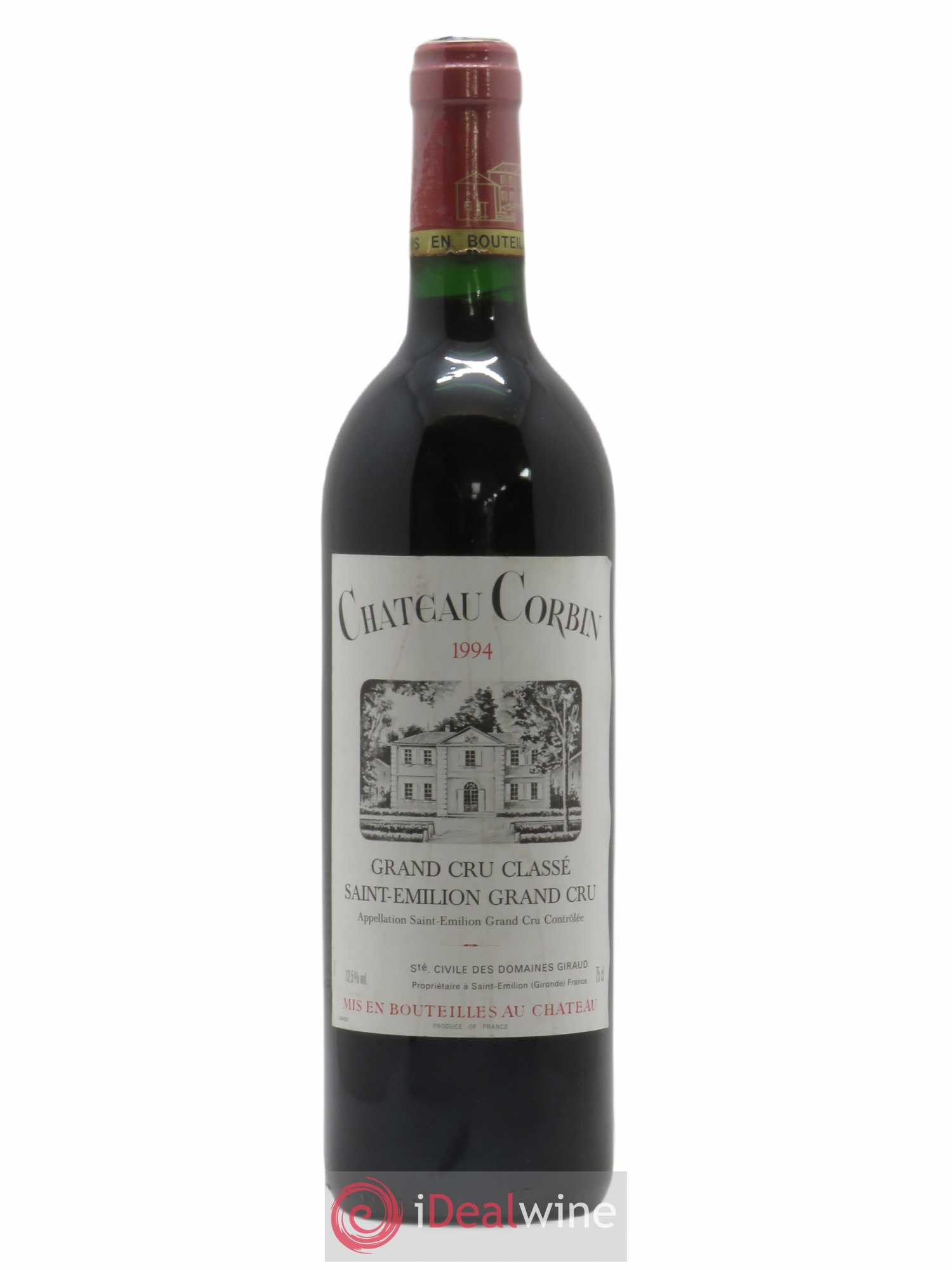 Château Corbin Grand Cru Classé (sans prix de réserve) 1994 - Lot de 1 bouteille - 0