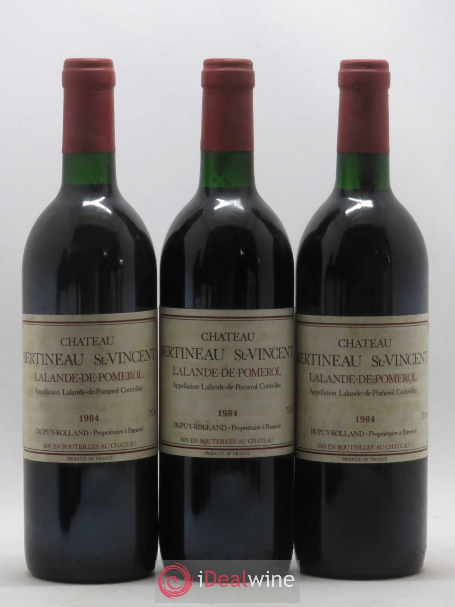Lalande-de-Pomerol Château Bertineau Saint Vincent (sans prix de réserve) 1984 - Posten von 12 Flaschen - 2