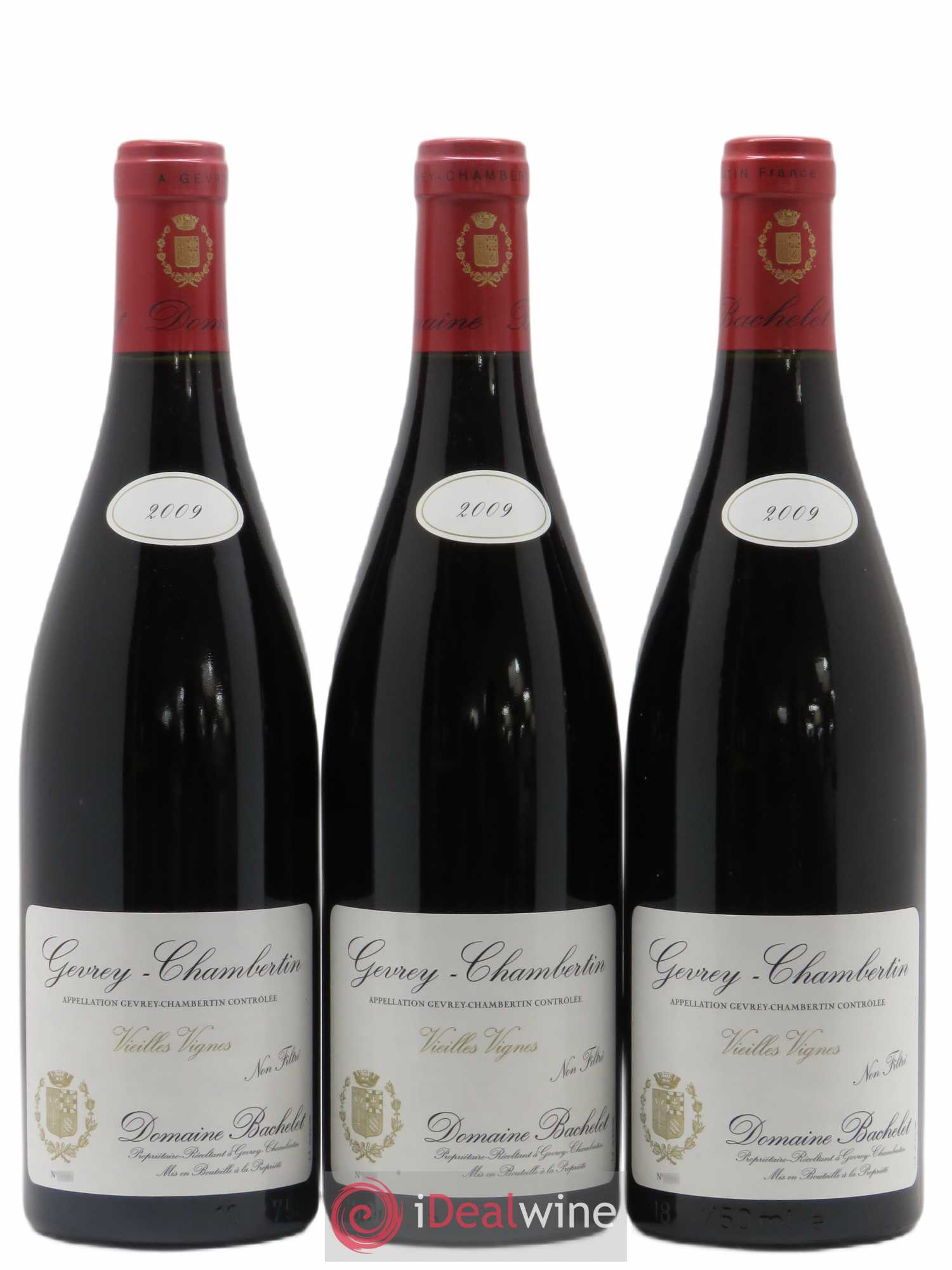 Gevrey-Chambertin Vieilles Vignes Denis Bachelet (Domaine) (sans prix de réserve) 2009 - Lot de 3 bouteilles - 0