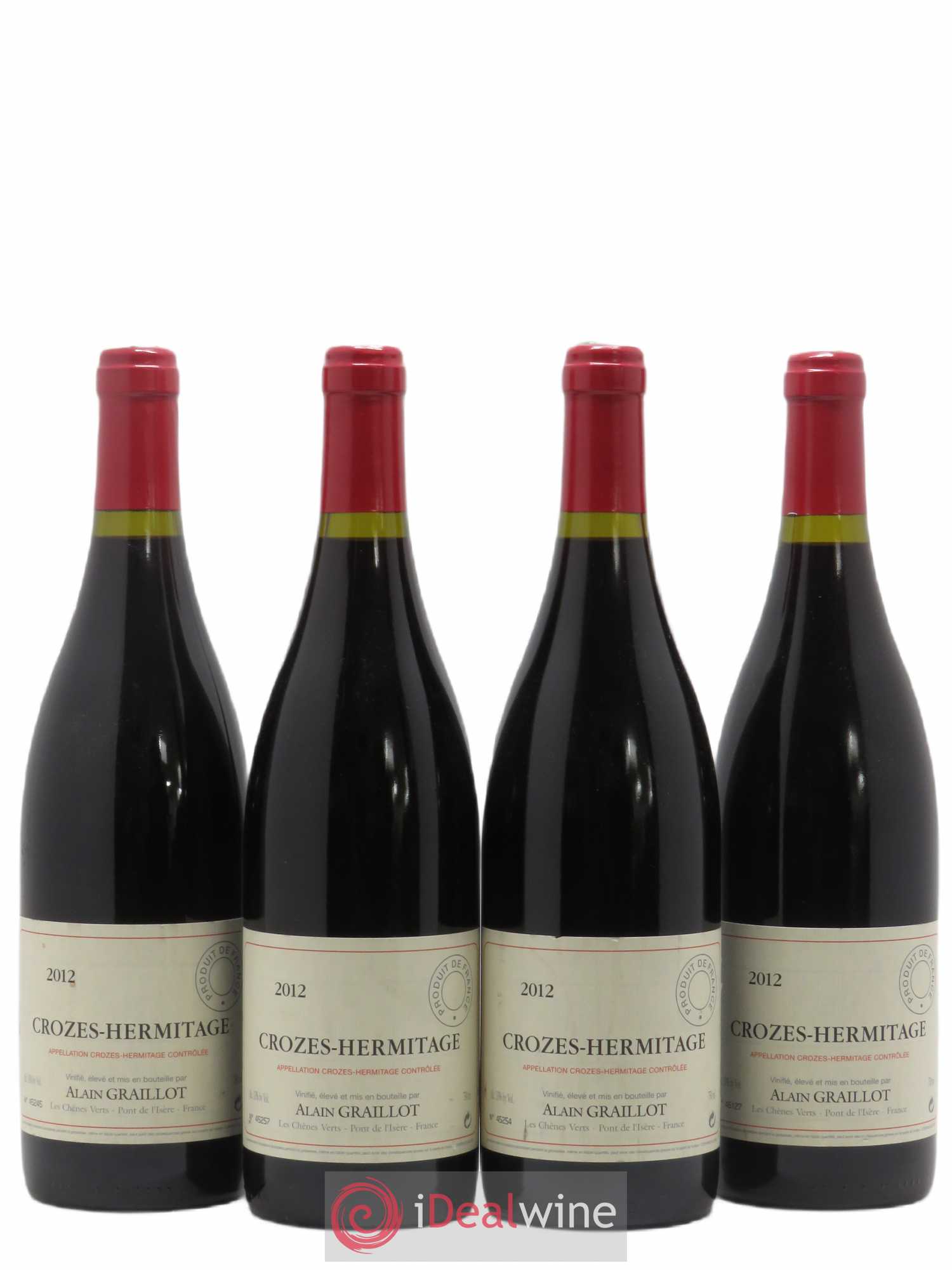 Crozes-Hermitage Domaine Graillot (sans prix de réserve) 2012 - Lot de 4 bouteilles - 0