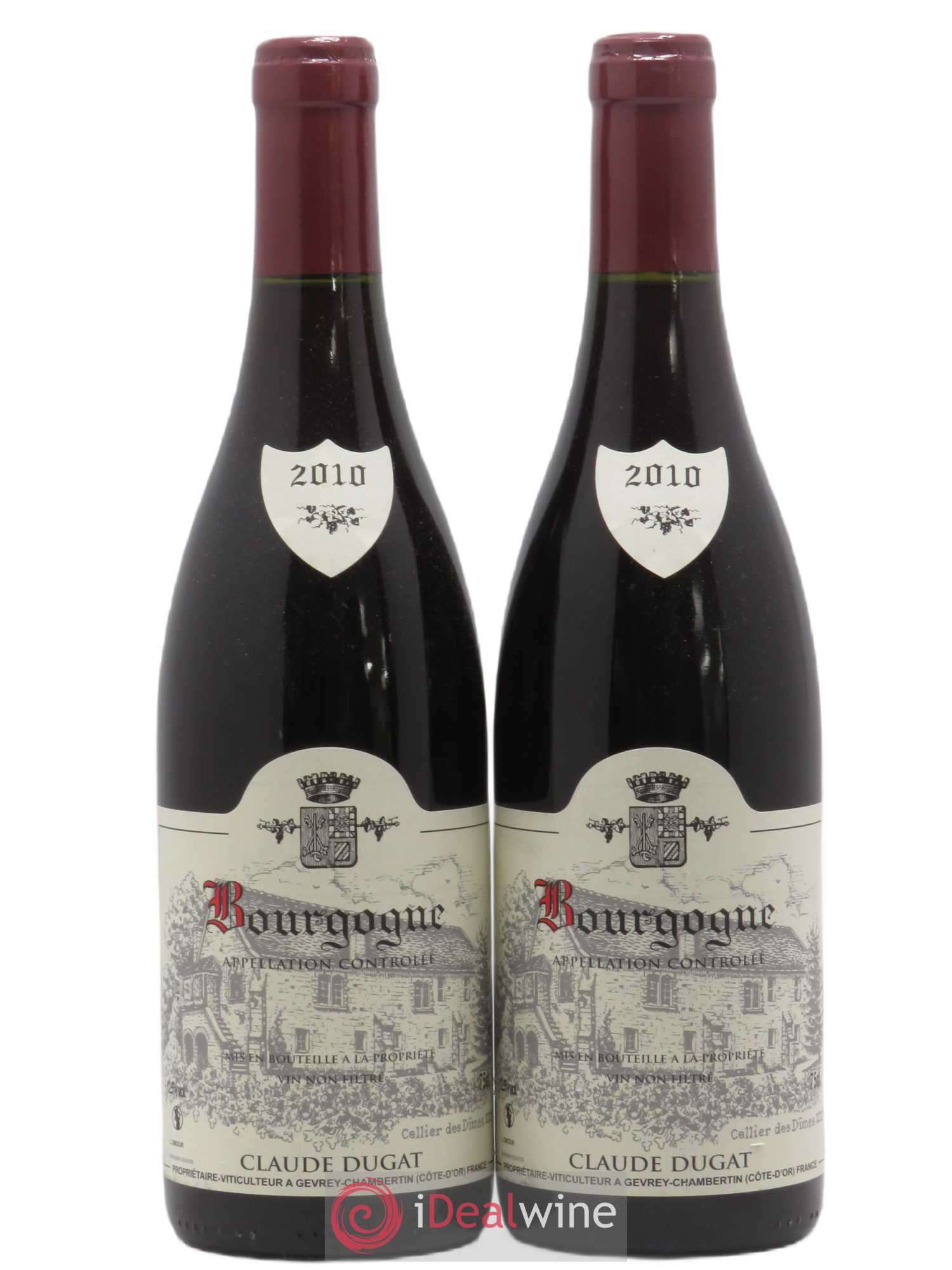 Bourgogne Claude Dugat (sans prix de réserve) 2010 - Lot de 2 bouteilles - 0
