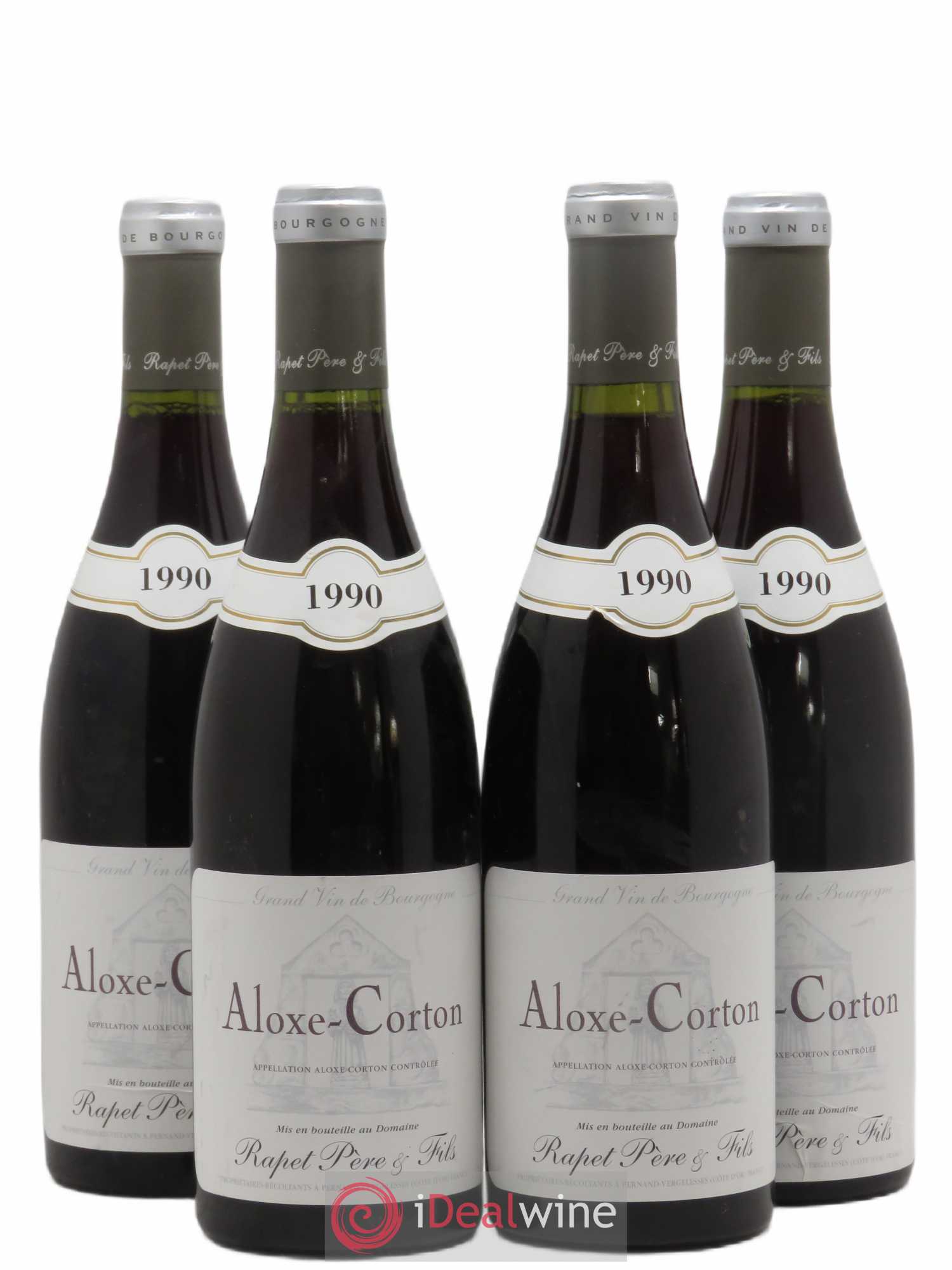 Aloxe-Corton Domaine Rapet (sans prix de réserve) 1990 - Posten von 4 Flaschen - 0