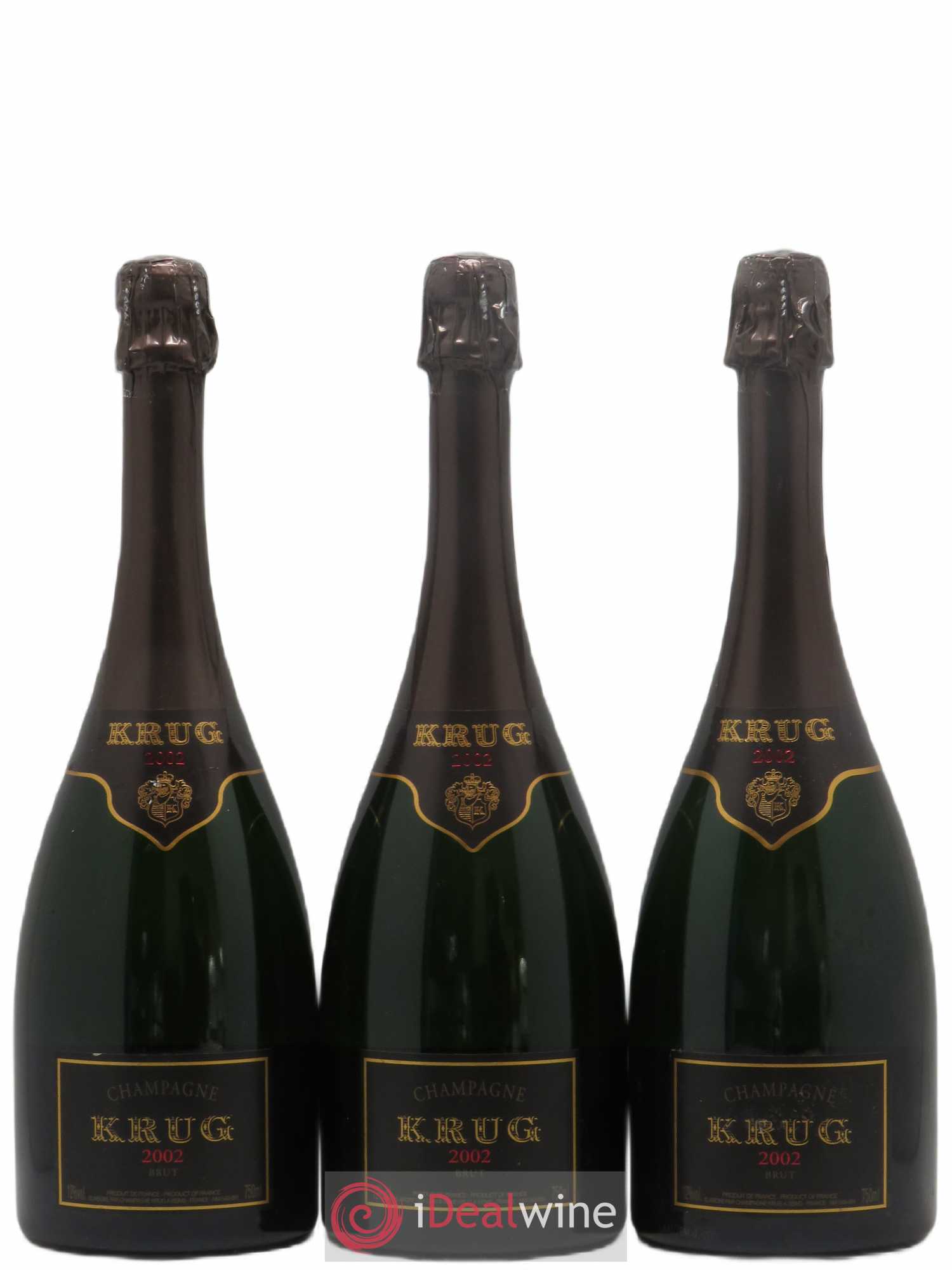 Vintage Krug 2002 - Lot de 3 bouteilles - 0