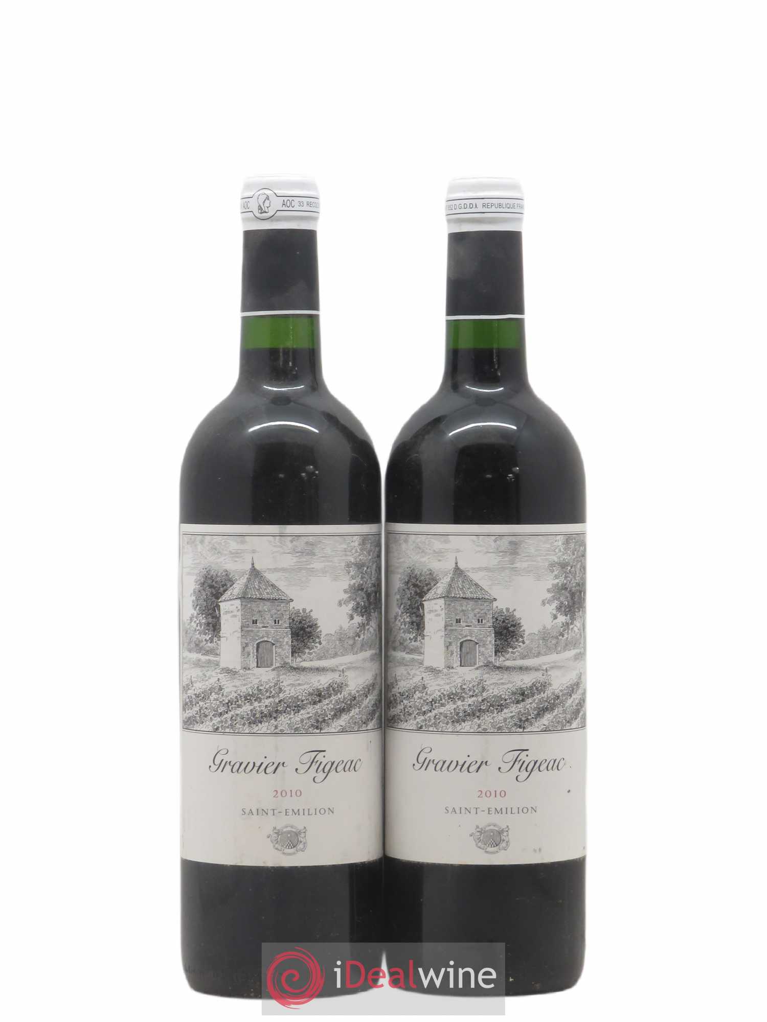 Saint-Émilion Gravier Figeac (sans prix de réserve) 2010 - Posten von 2 Flaschen - 0