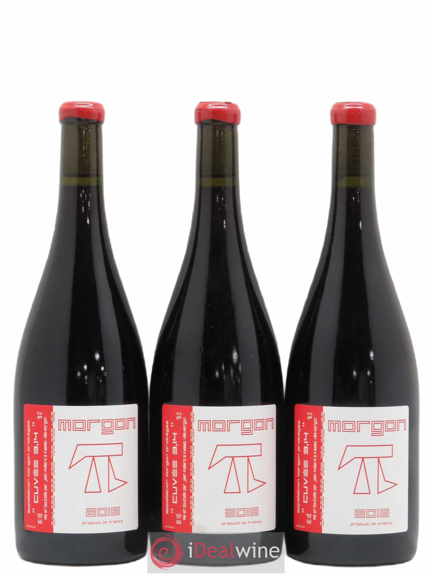 Morgon 3.14 Jean Foillard (sans prix de réserve) 2016 - Lot de 3 bouteilles - 0