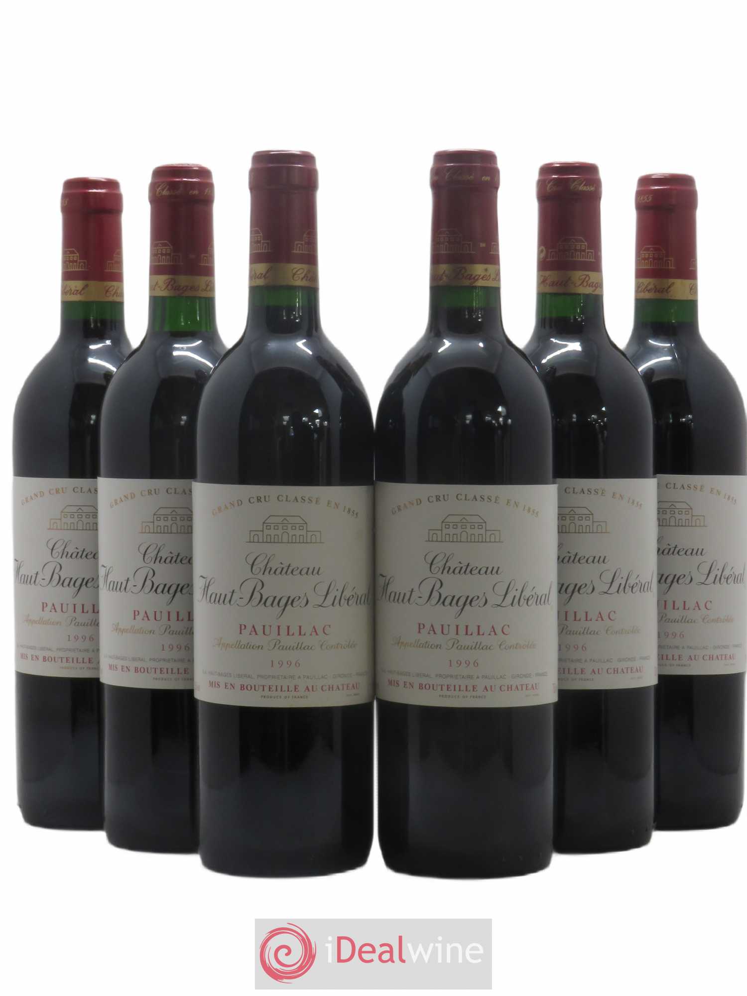 Château Haut Bages Libéral 5ème Grand Cru Classé (sans prix de réserve) 1996 - Lot de 6 bouteilles - 0