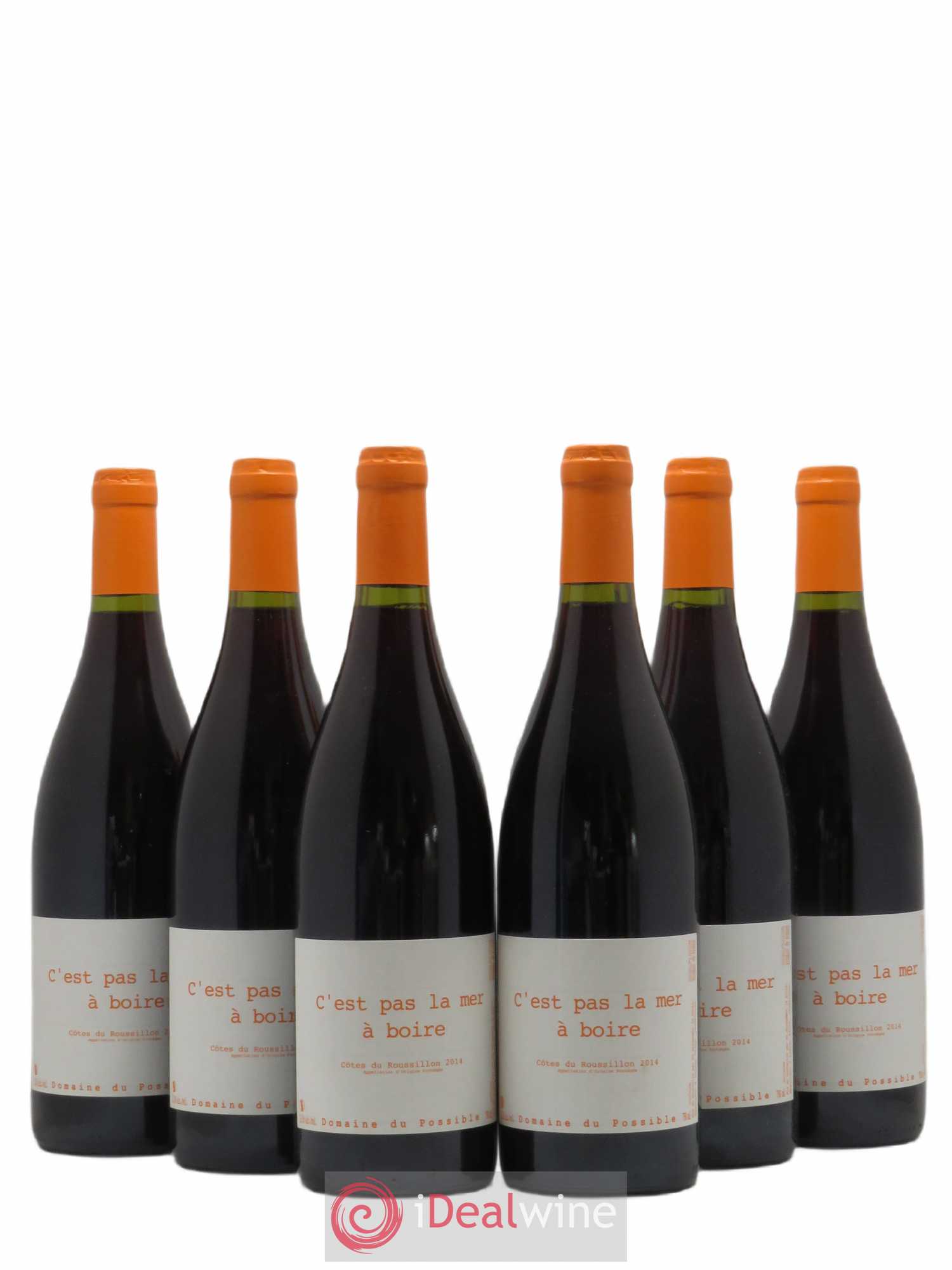 Côtes du Roussillon C'Est Pas La Mer à Boire Domaine du Possible (sans prix de réserve) 2014 - Lotto di 6 bottiglie - 0