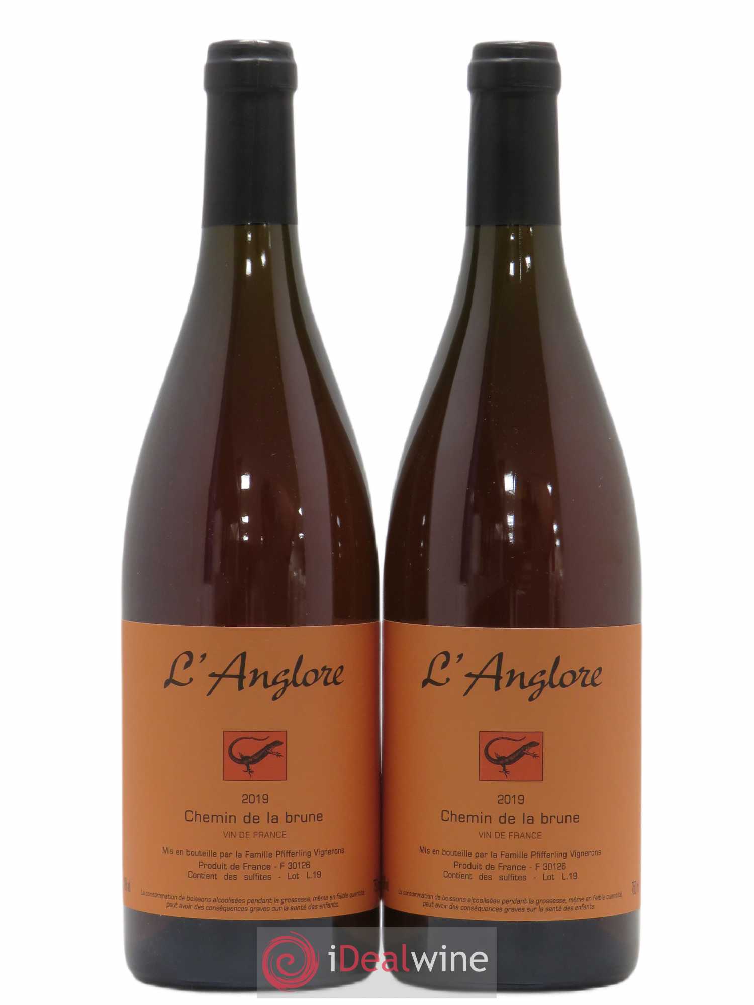 Vin de France Chemin de la brune L'Anglore (senza prezzo di riserva) 2019 - Lotto di 2 bottiglie - 0
