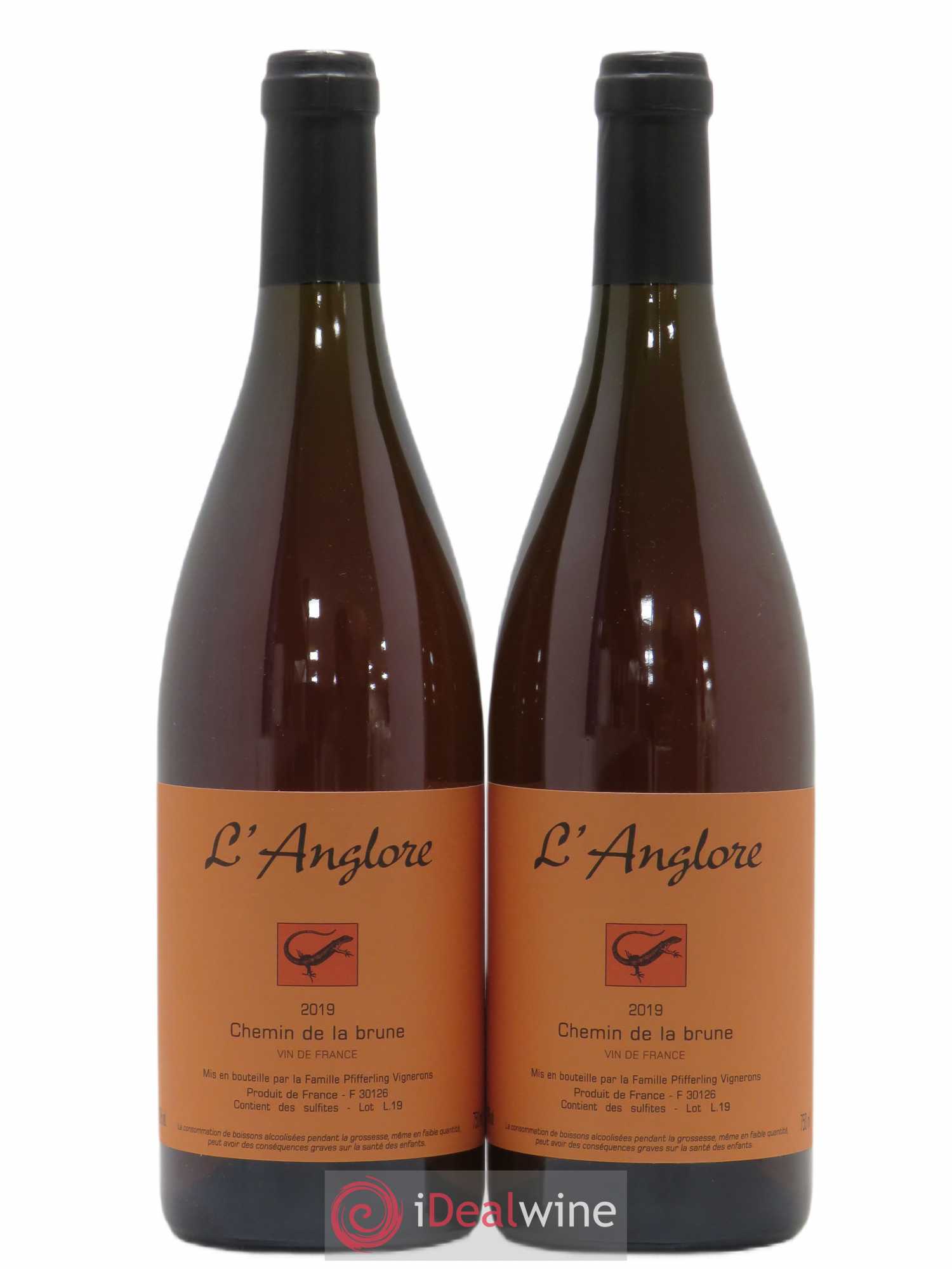 Vin de France Chemin de la brune L'Anglore (senza prezzo di riserva) 2019 - Lotto di 2 bottiglie - 0