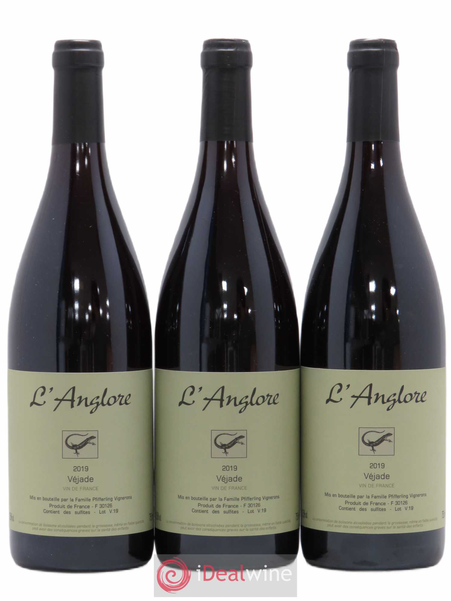 Vin de France Véjade L'Anglore (sans prix de réserve) 2019 - Lot de 3 bouteilles - 0