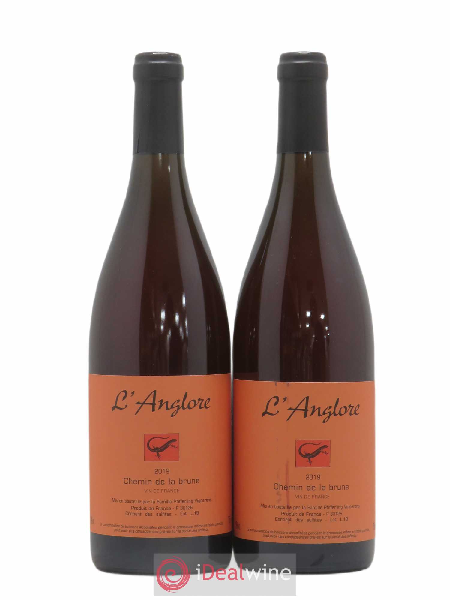 Vin de France Chemin de la brune L'Anglore (senza prezzo di riserva) 2019 - Lotto di 2 bottiglie - 0