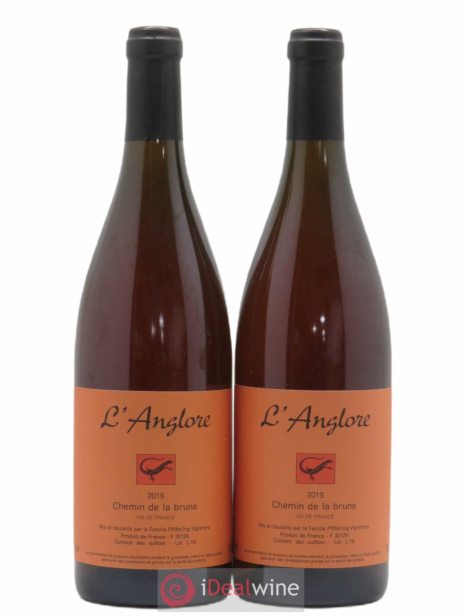 Vin de France Chemin de la brune L'Anglore (senza prezzo di riserva) 2019 - Lotto di 2 bottiglie - 0