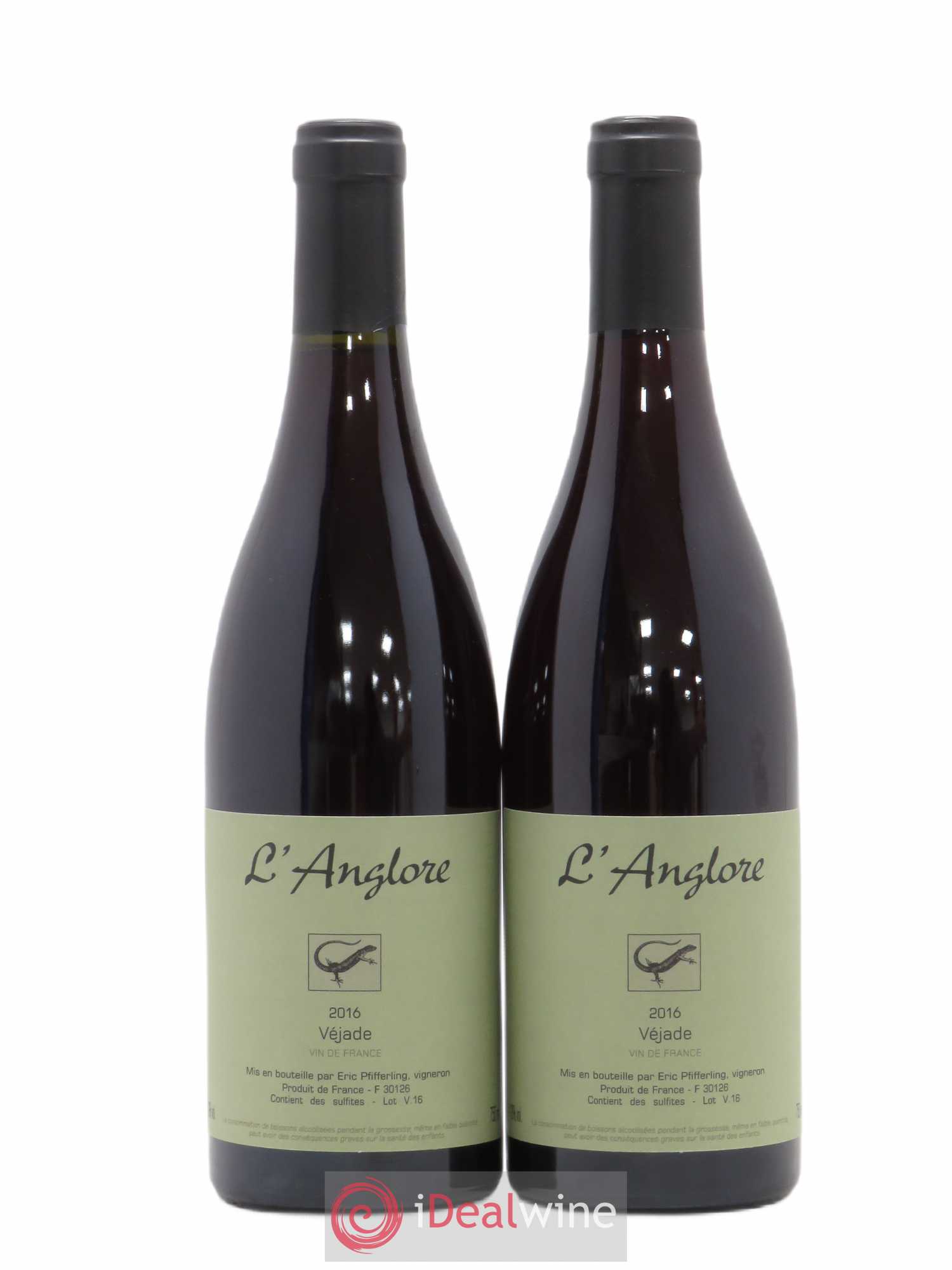 Vin de France Véjade L'Anglore (sans prix de réserve) 2016 - Lot de 2 bouteilles - 0