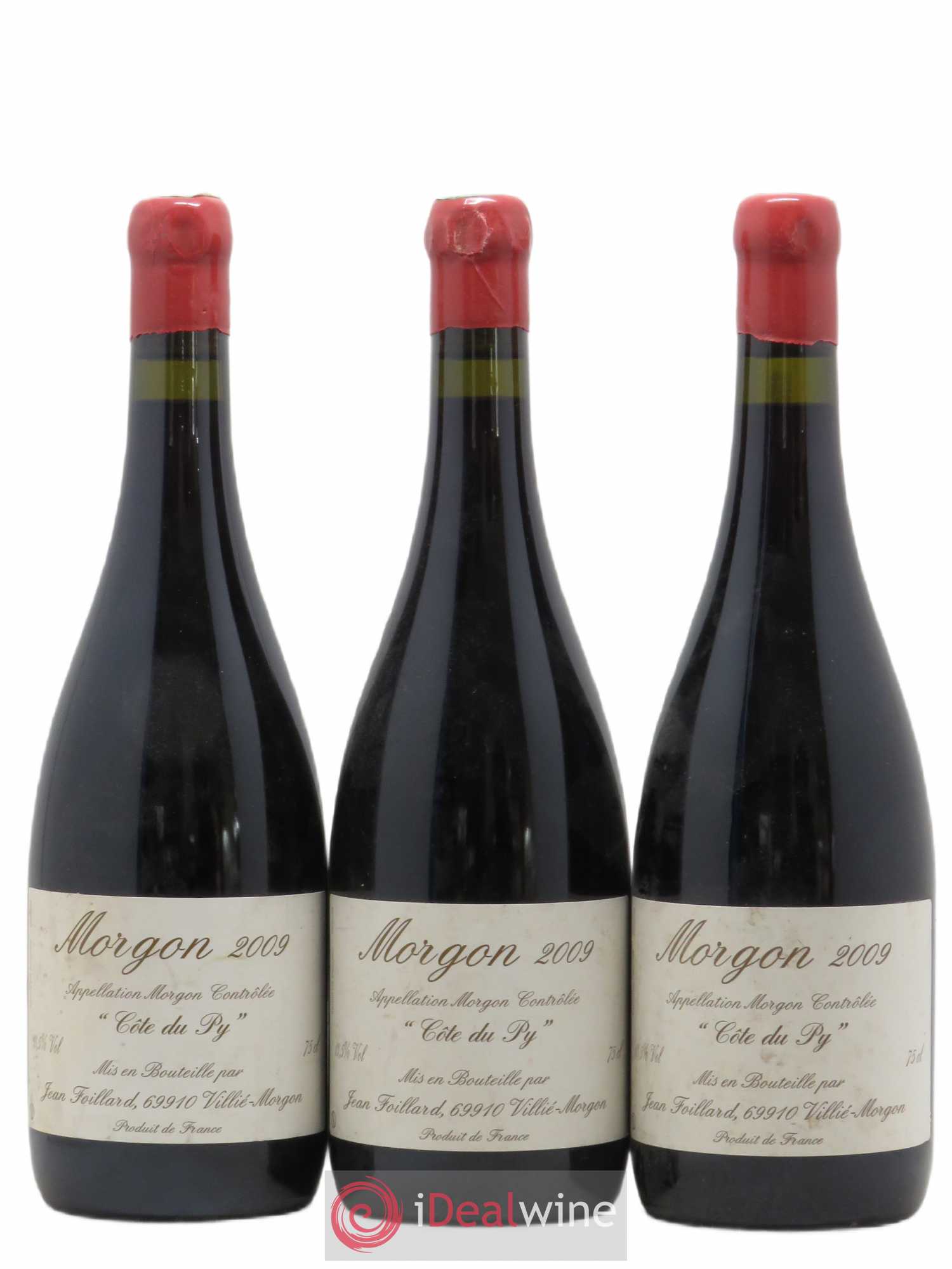 Morgon Côte du Py Jean Foillard (sans prix de réserve) 2009 - Lot de 3 bouteilles - 0