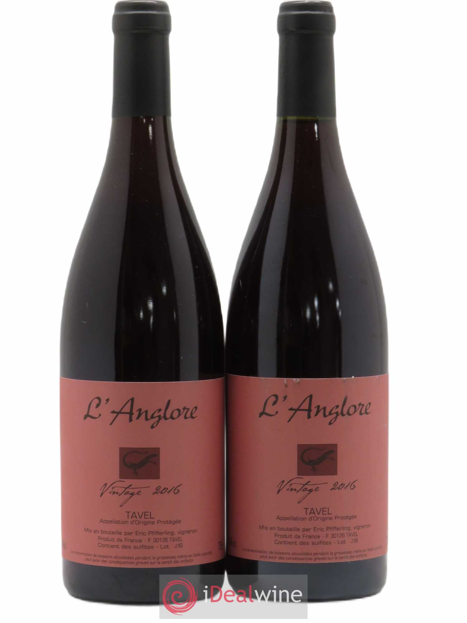 Tavel Vintage L'Anglore (senza prezzo di riserva) 2016 - Lotto di 2 bottiglie - 0