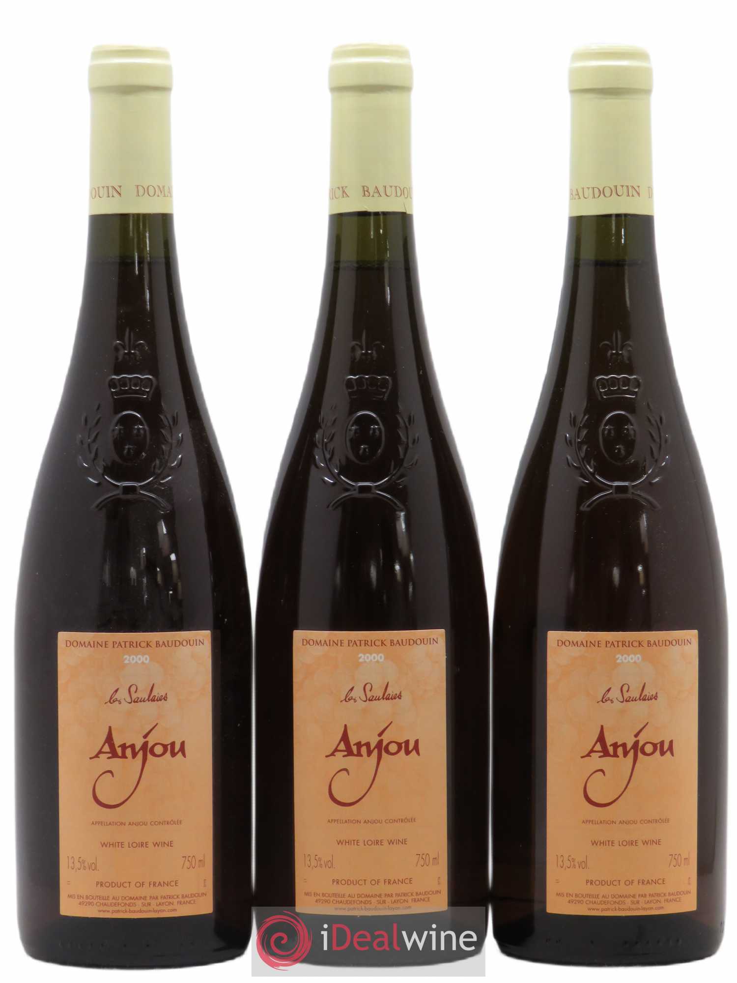 Anjou Les Saulaies Patrick Baudouin (sans prix de réserve) 2000 - Posten von 3 Flaschen - 0