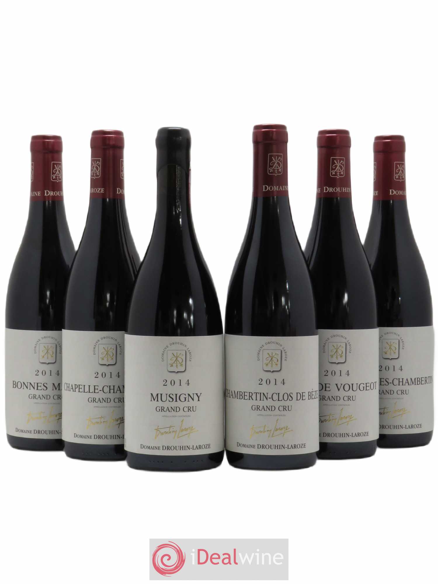 Bourgogne Caisse Suzanne Laroze Musigny Bonnes Mares Clos Vougeot Latricieres Chapelle Clos-de-Beze 2014 - Posten von 6 Flaschen - 0