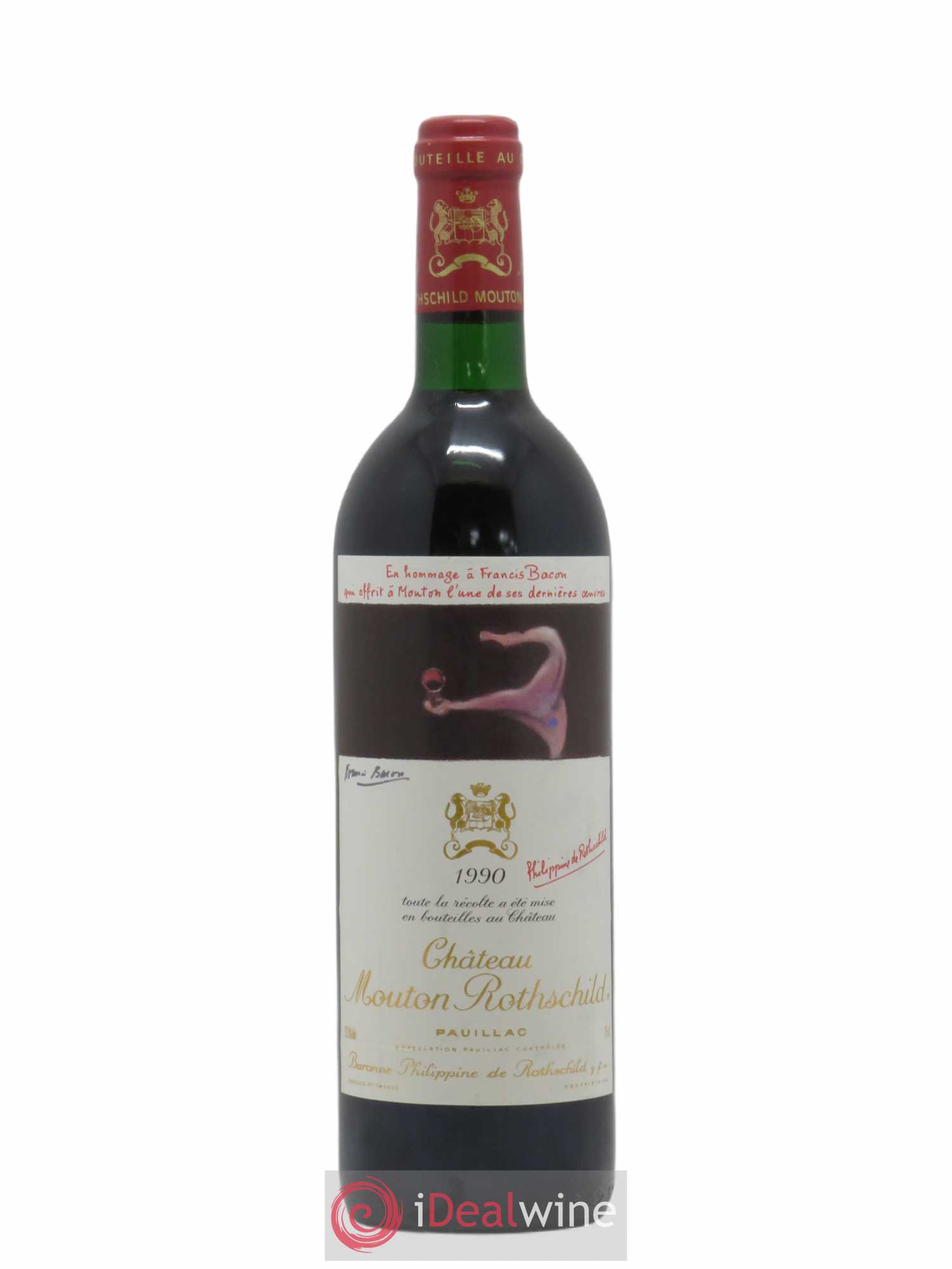Château Mouton Rothschild 1er Grand Cru Classé (sans prix de réserve) 1990 - Lot de 1 bouteille - 0