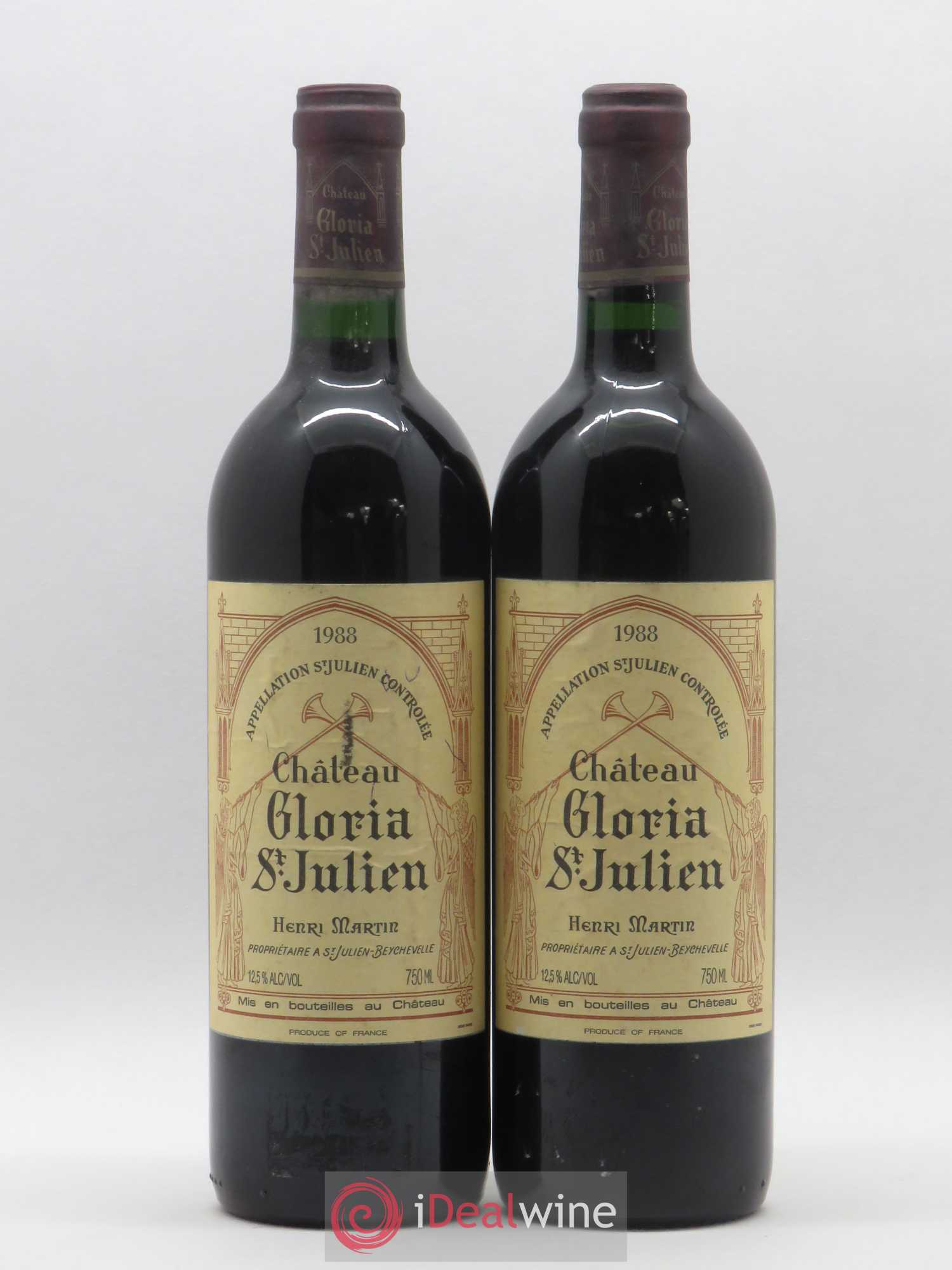Château Gloria (sans prix de réserve) 1988 - Lot de 2 bouteilles - 0