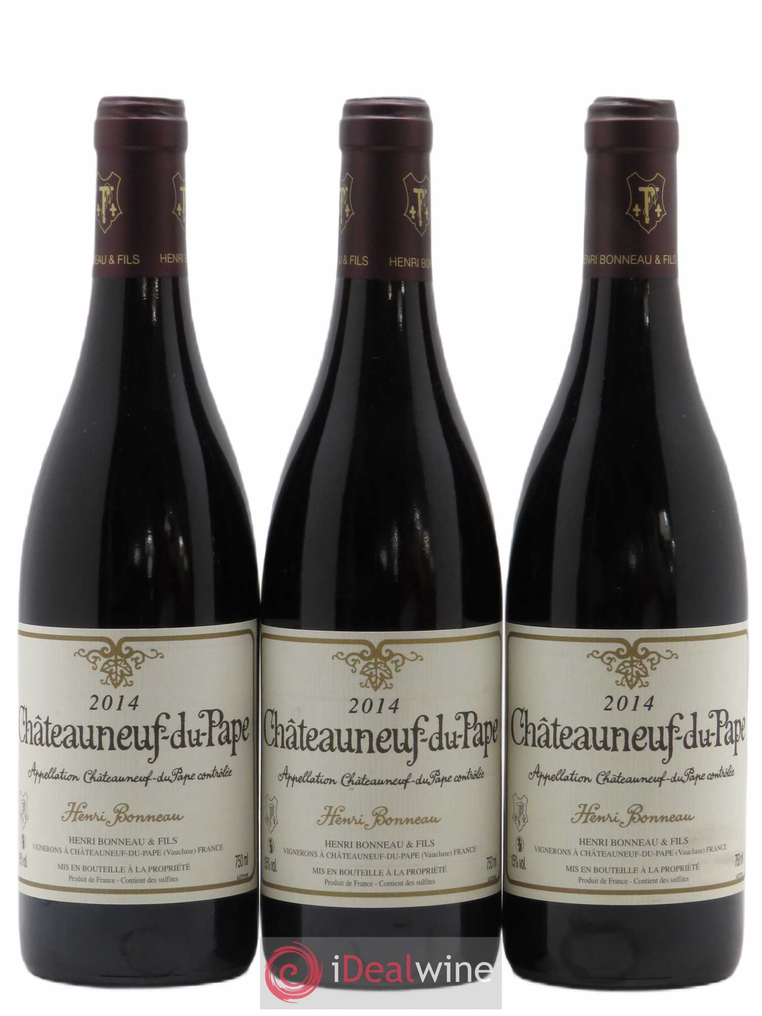 Châteauneuf-du-Pape Henri Bonneau Henri Bonneau & Fils (sans prix de réserve) 2014 - Lot de 3 bouteilles - 0