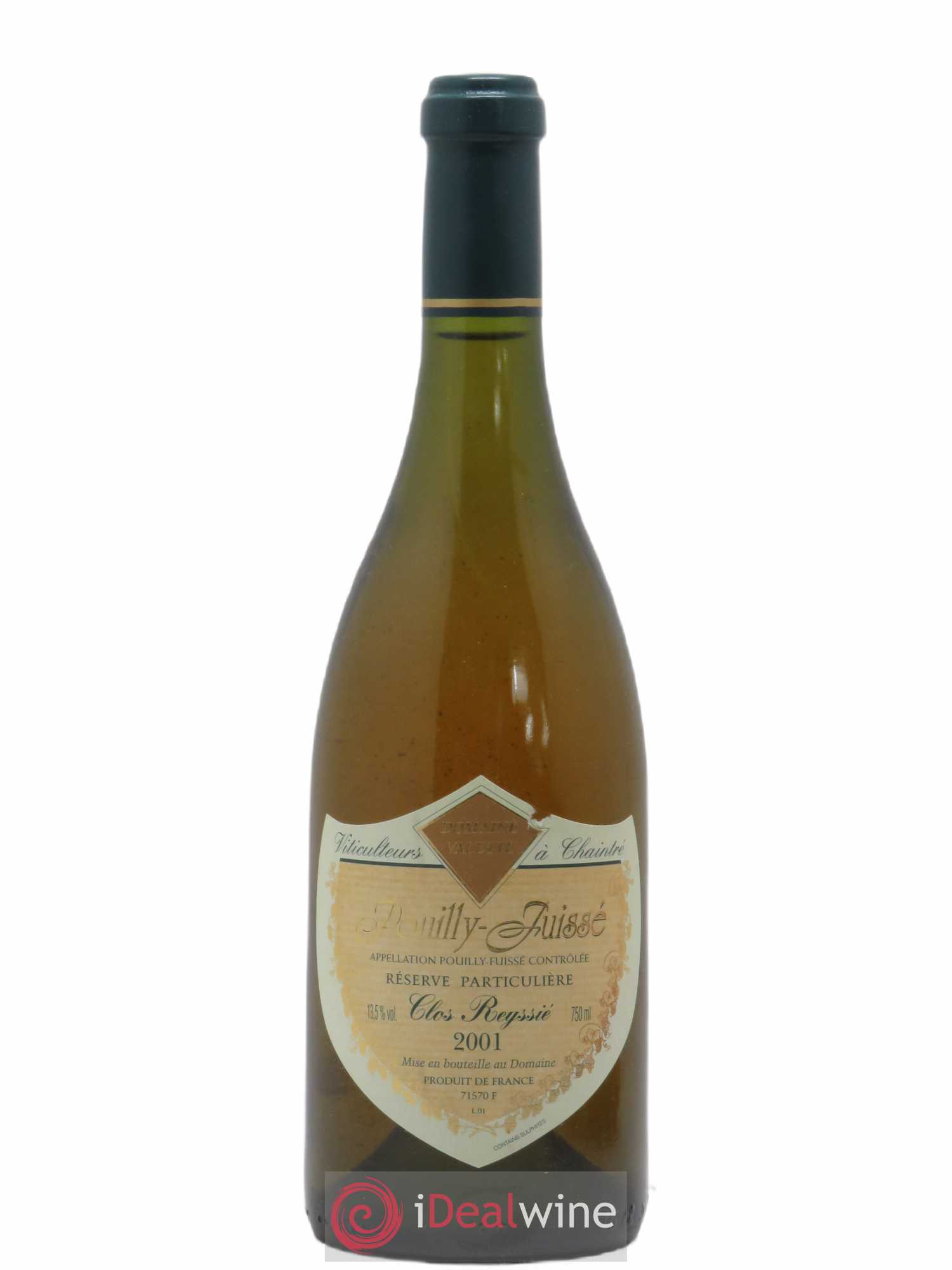 Pouilly-Fuissé Clos Reyssie Domaine Valette Réserve Particulière (sans prix de réserve) 2001 - Posten von 1 Flasche - 0
