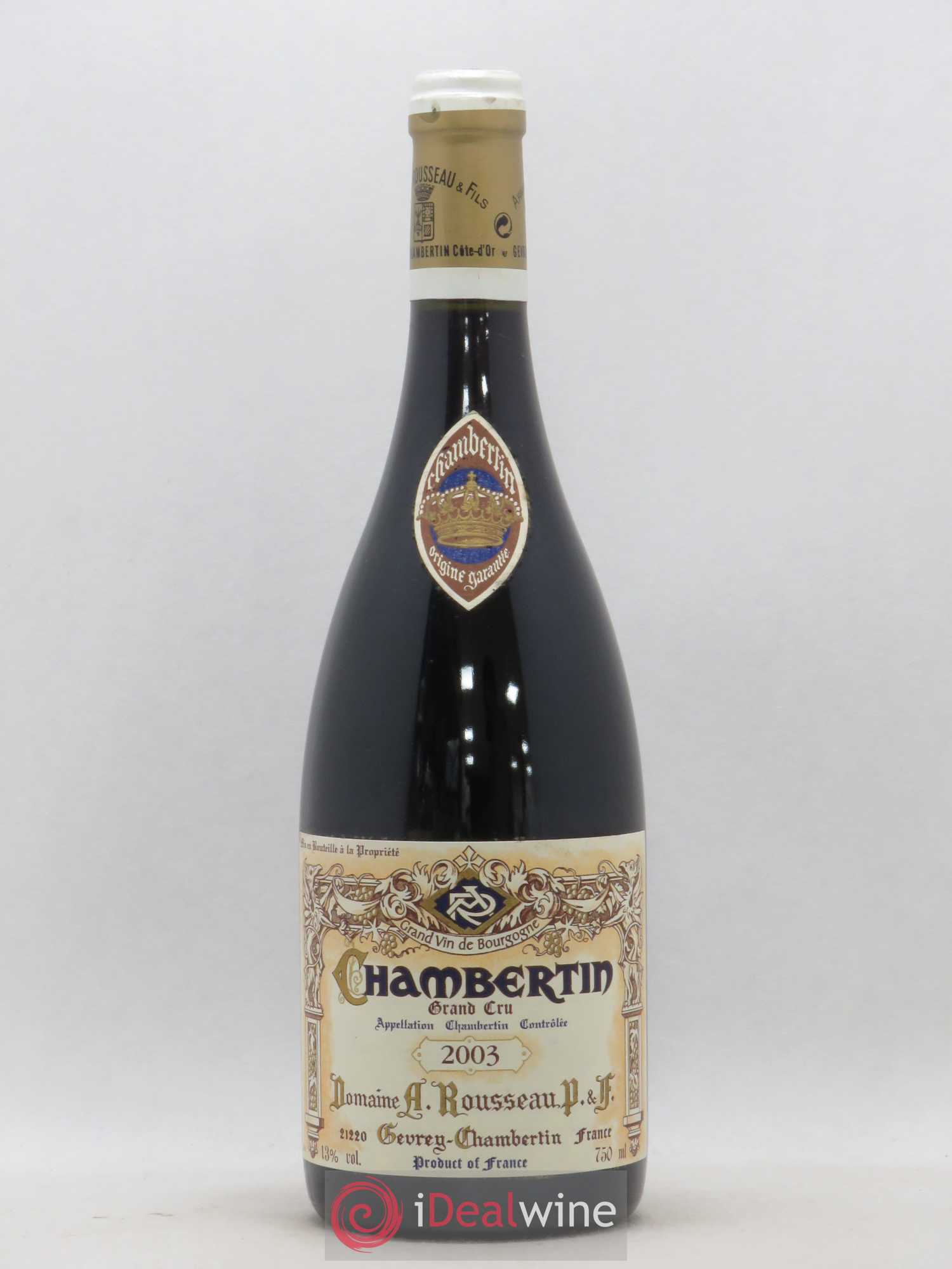 Chambertin Grand Cru Armand Rousseau (Domaine) 2003 - Lot de 1 bouteille - 0