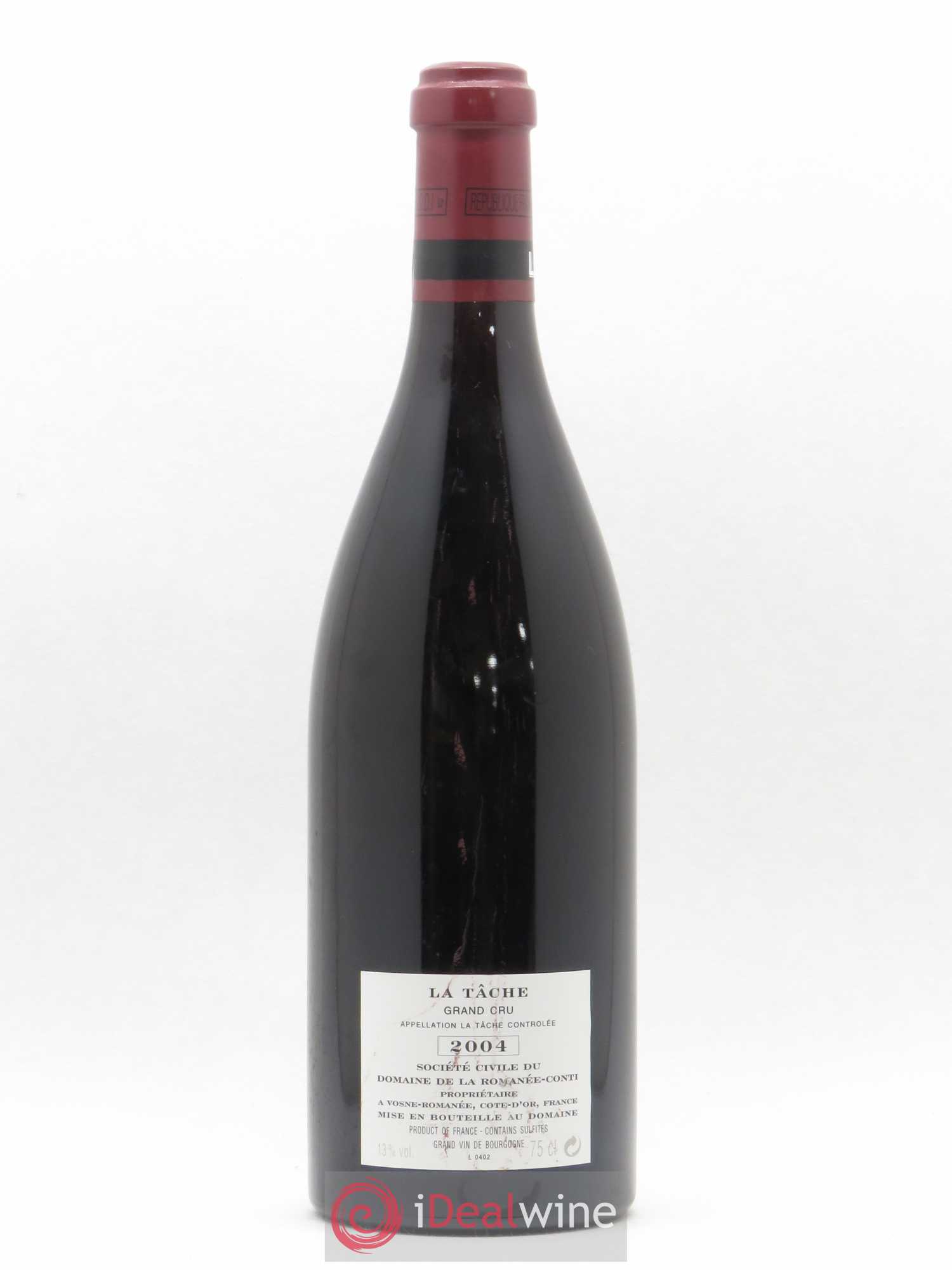 La Tâche Grand Cru Domaine de la Romanée-Conti 2004 - Lot de 1 bouteille - 1
