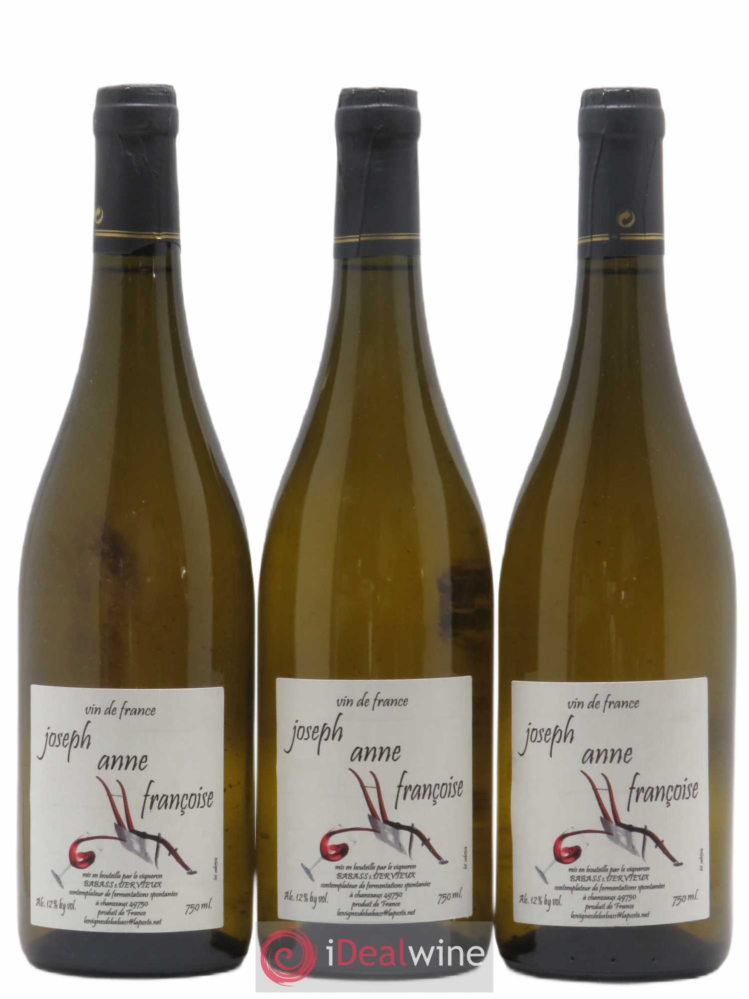 Vin de France Joseph, Anne, Françoise Les Vignes de Babass S. Dervieux (sans prix de réserve) - Posten von 3 Flaschen - 0