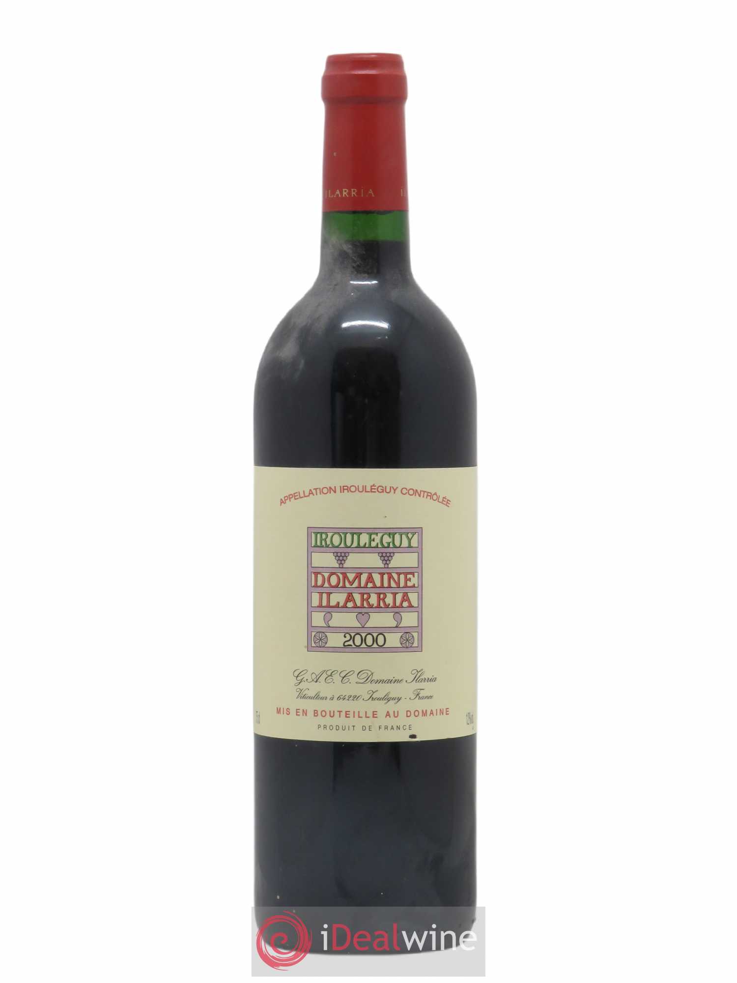 Irouléguy Domaine Ilarria (sans prix de réserve) 2000 - Posten von 1 Flasche - 0