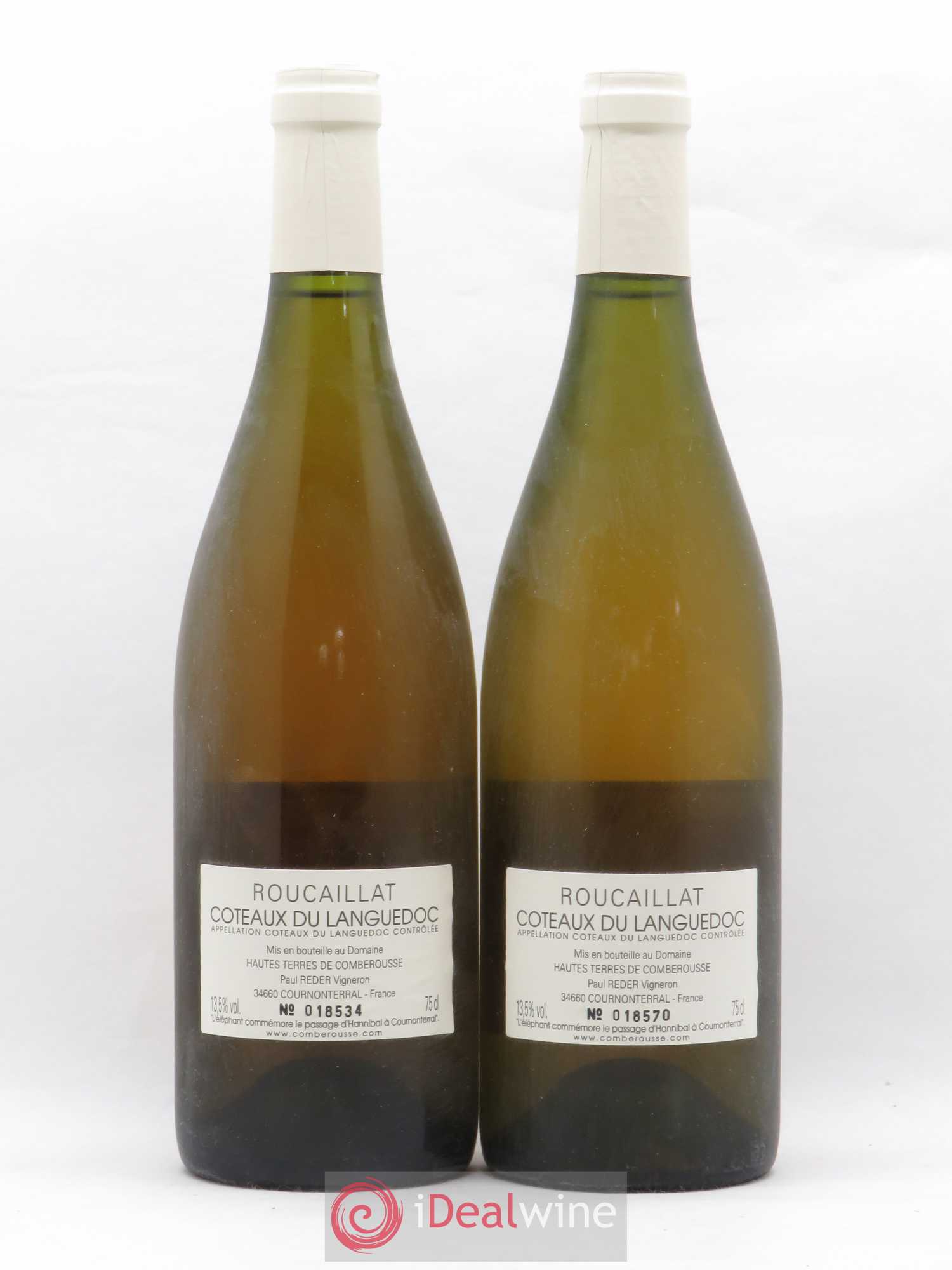 Coteaux du Languedoc Roucaillat Domaine Hautes Terres de Comberousse Paul Reder (sans prix de réserve) 2005 - Lot de 2 bouteilles - 1