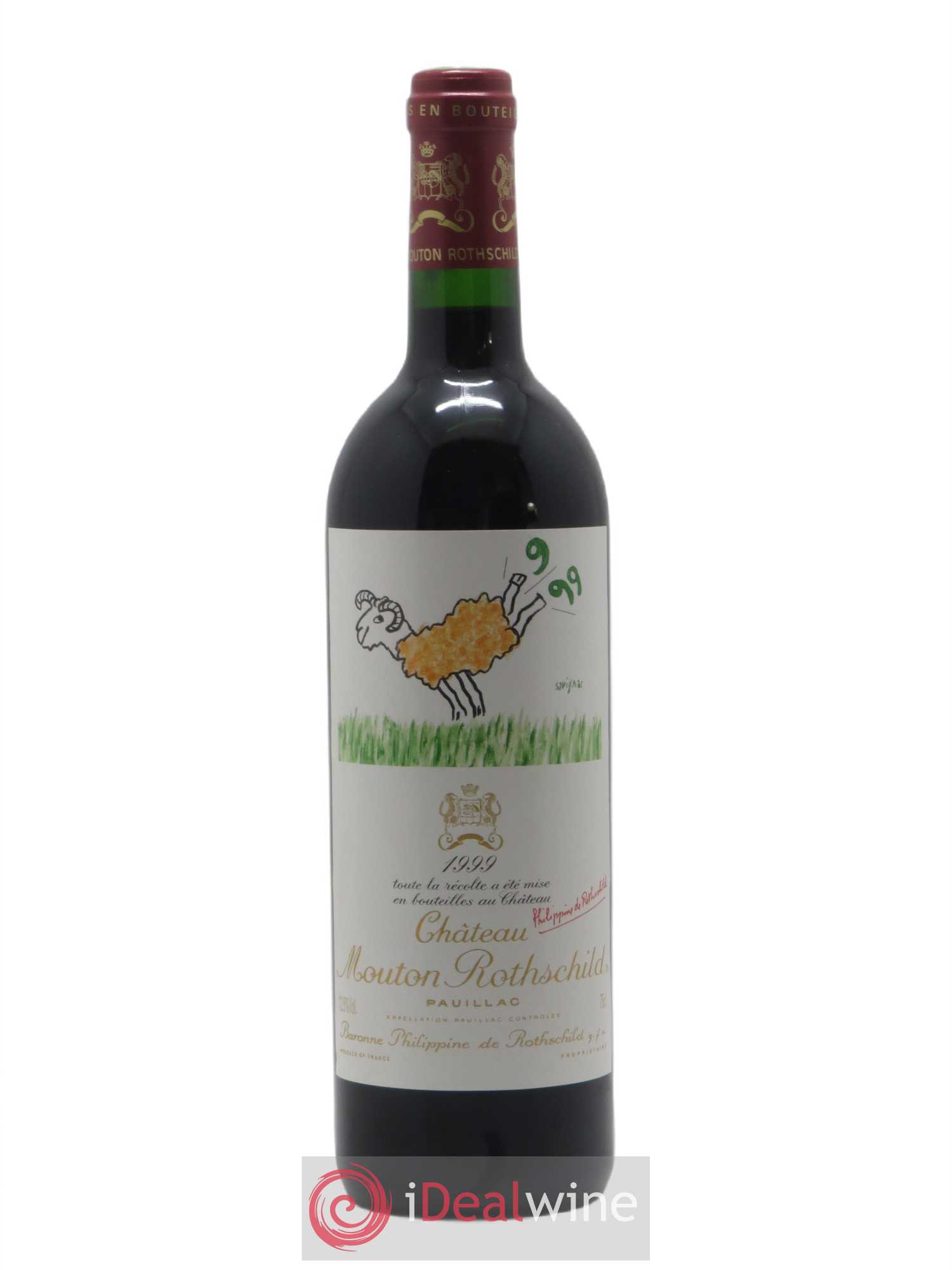 Château Mouton Rothschild 1er Grand Cru Classé (sans prix de réserve) 1999 - Lot de 1 bouteille - 0