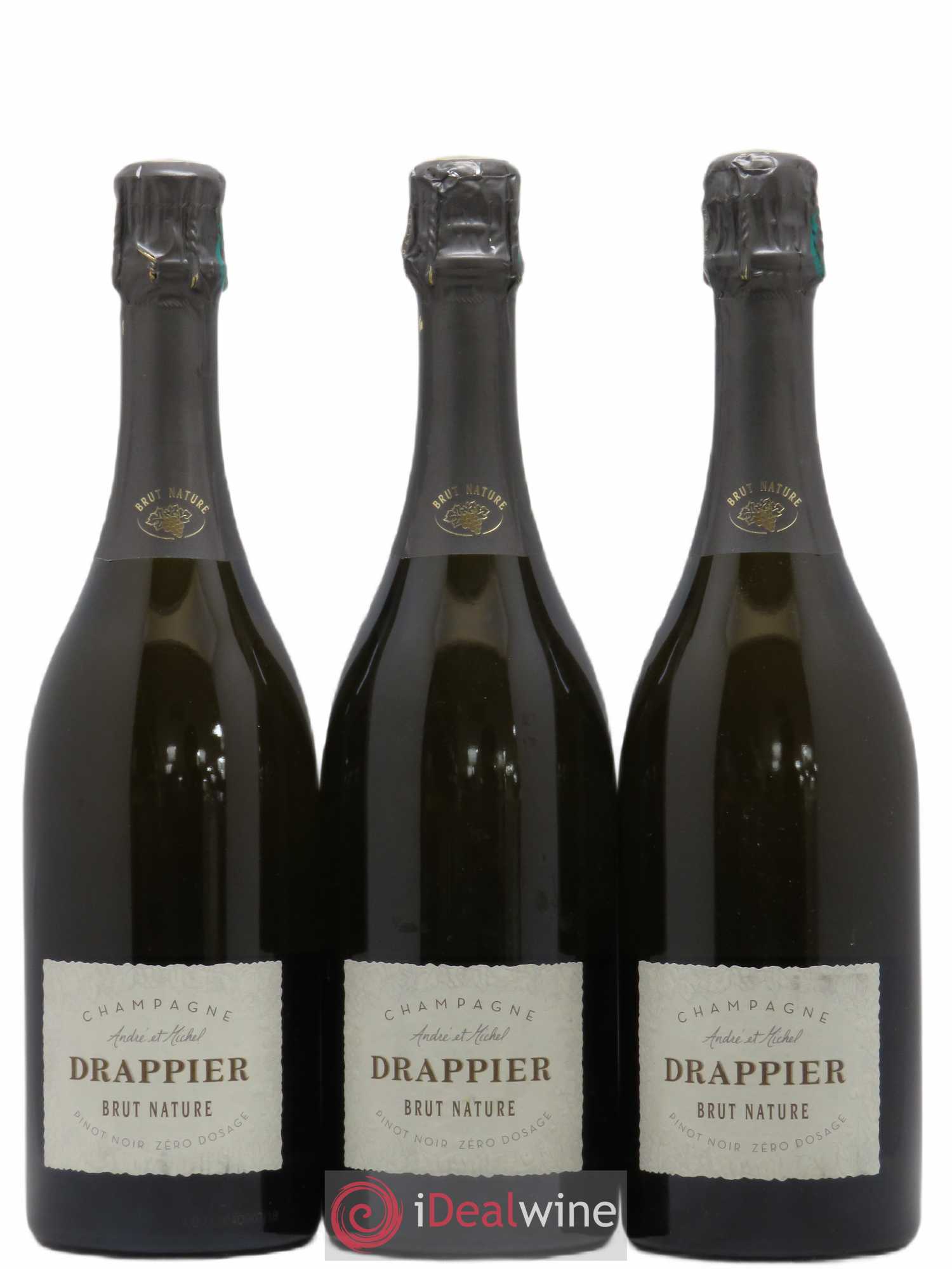 Brut Nature Drappier Zéro Dosage (sans prix de réserve) - Posten von 3 Flaschen - 0