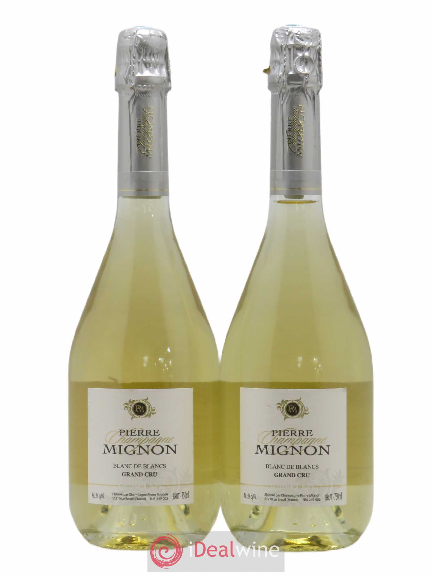Champagne Blanc de Blancs Grand Cru Pierre Mignon (sans prix de réserve) - Posten von 2 Flaschen - 0