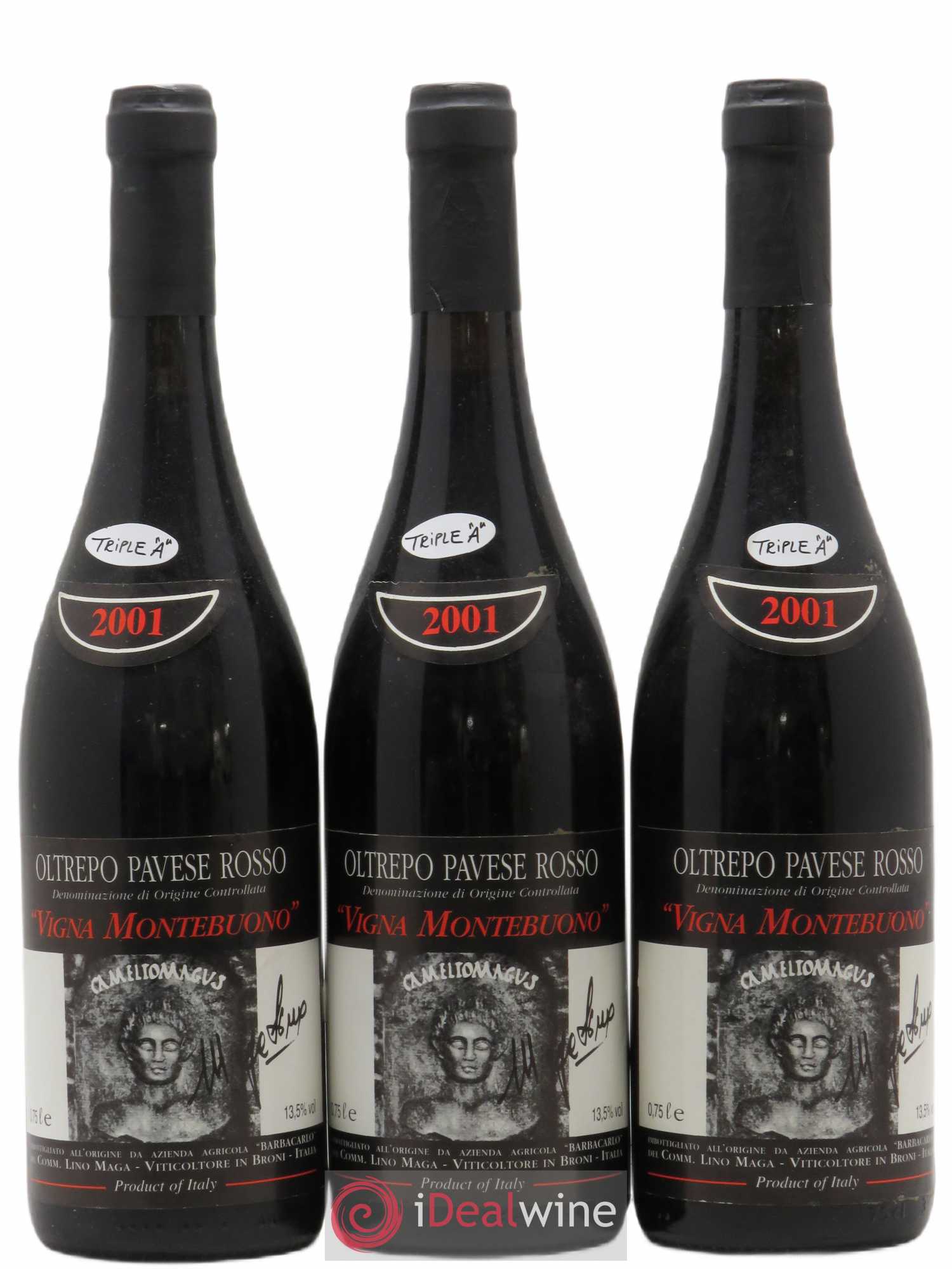 Italie Oltrepo Pavese Lino Maga Montebuono (sans prix de réserve) 2001 - Posten von 3 Flaschen - 0