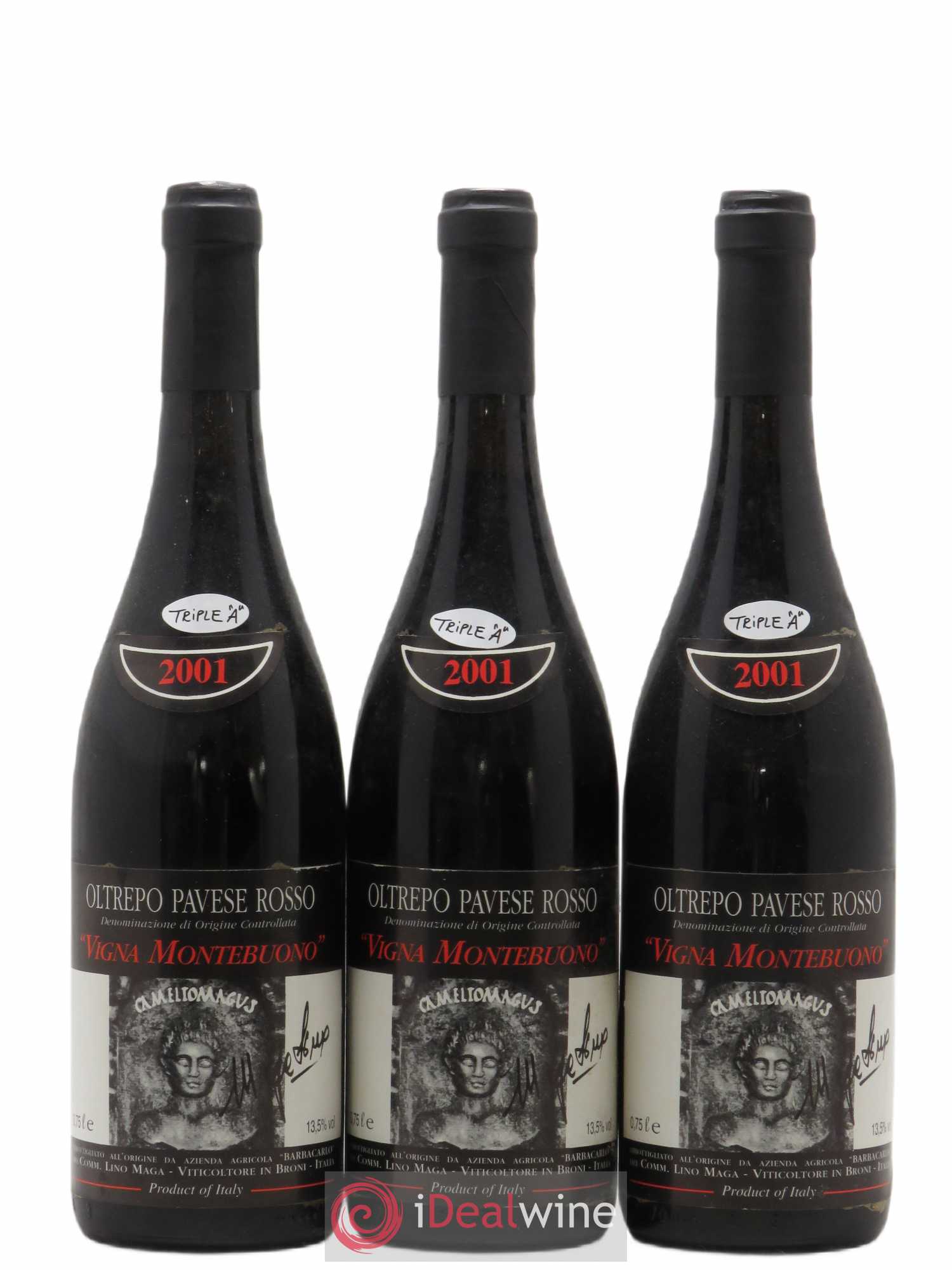 Italie Oltrepo Pavese Lino Maga Montebuono (sans prix de réserve) 2001 - Posten von 3 Flaschen - 0