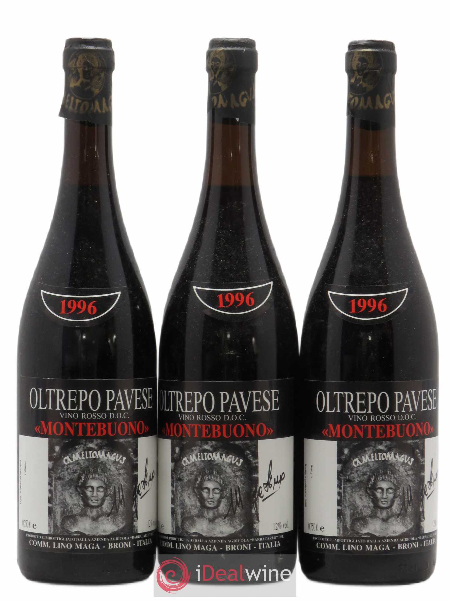 Italie Oltrepo Pavese Rosso Lino Maga Montebuono (sans prix de réserve) 1996 - Posten von 3 Flaschen - 0