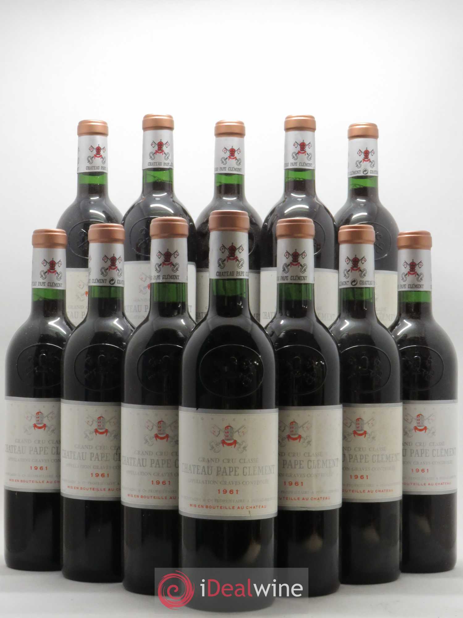Château Pape Clément Cru Classé de Graves 1961 - Lot de 12 bouteilles - 0