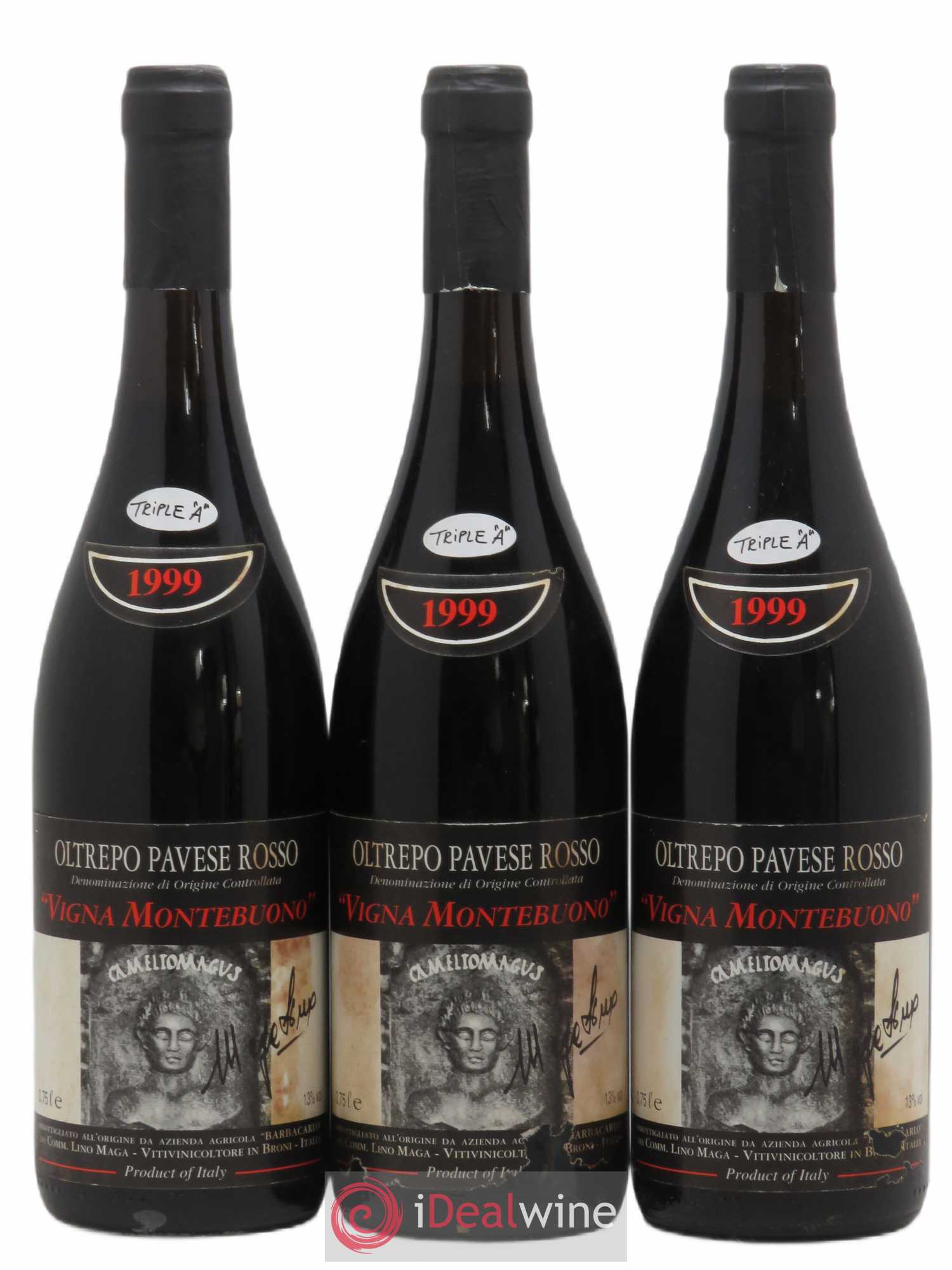 Italie DOC Oltrepo Pavese Rosse Vigna Montebuono Lino Maga (sans prix de réserve) 1999 - Posten von 3 Flaschen - 0