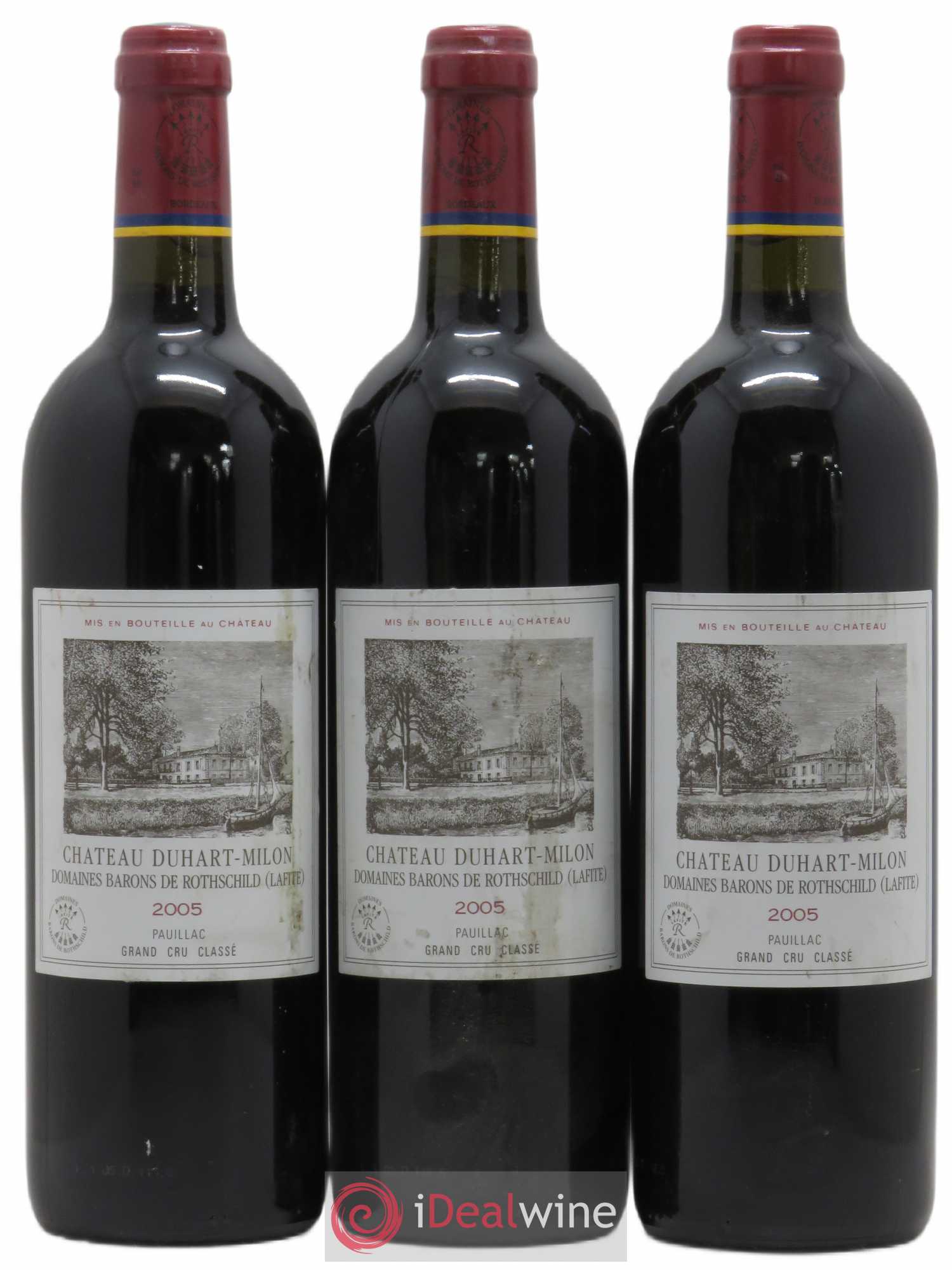 Château Duhart-Milon 4ème Grand Cru Classé (sans prix de réserve) 2005 - Lot de 3 bouteilles - 0