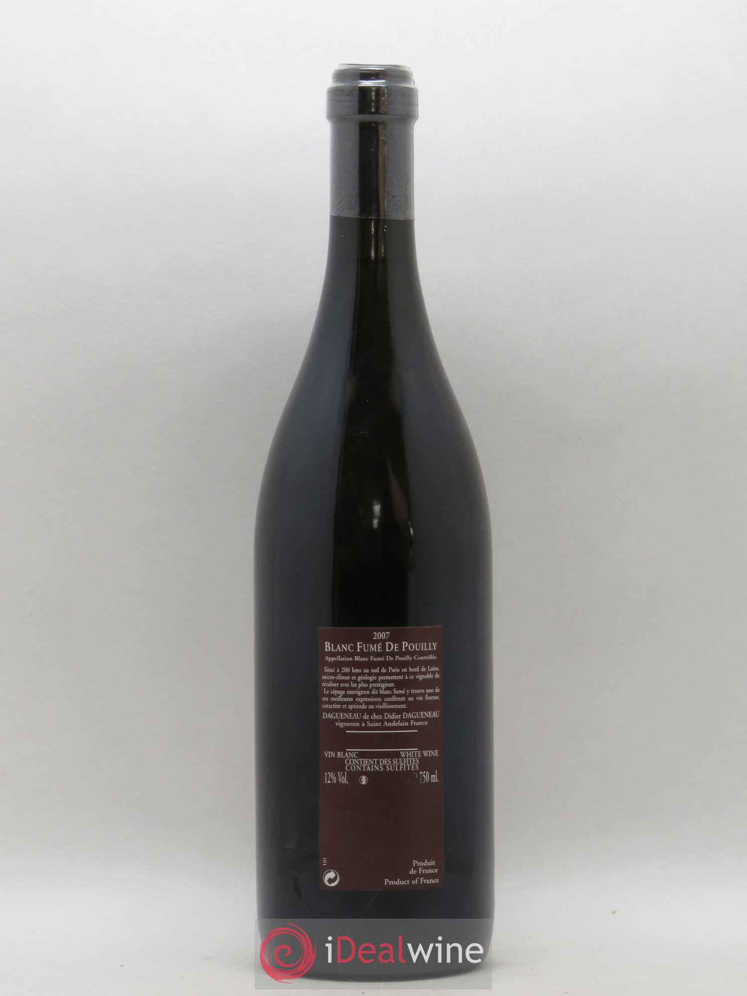 Vin de France (anciennement Pouilly-Fumé) Pur Sang Dagueneau (Domaine Didier - Louis-Benjamin) (sans prix de réserve) 2007 - Lot de 1 bouteille - 1