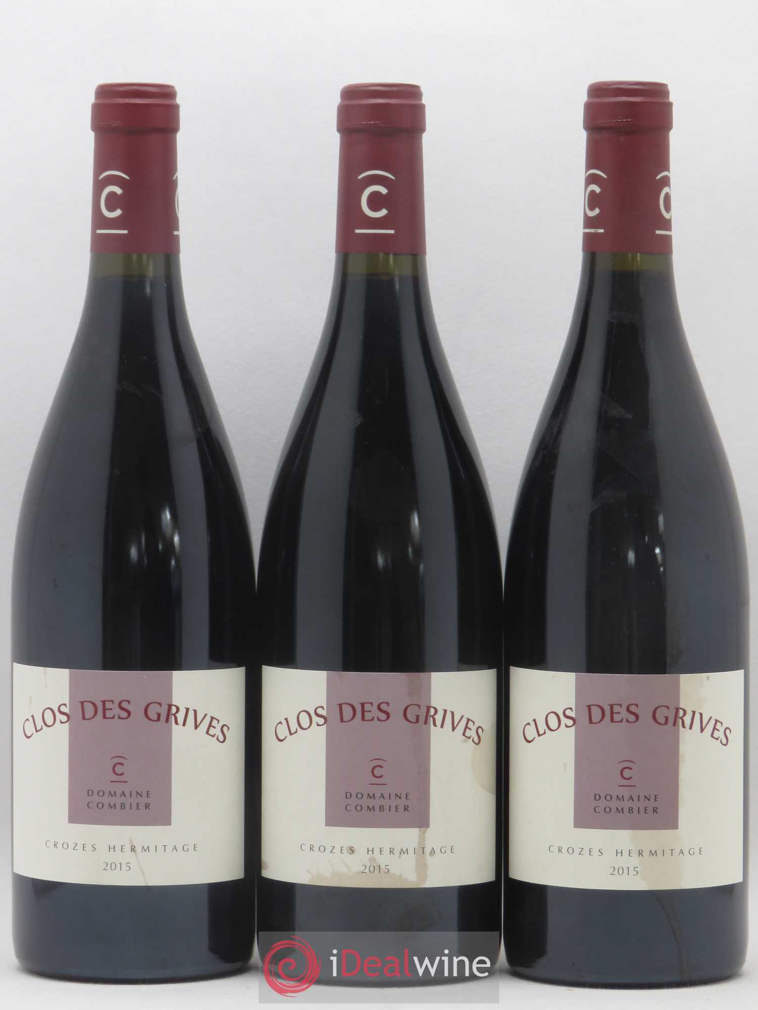 Crozes-Hermitage Clos des Grives Combier 2015 - Lot de 3 bouteilles - 0