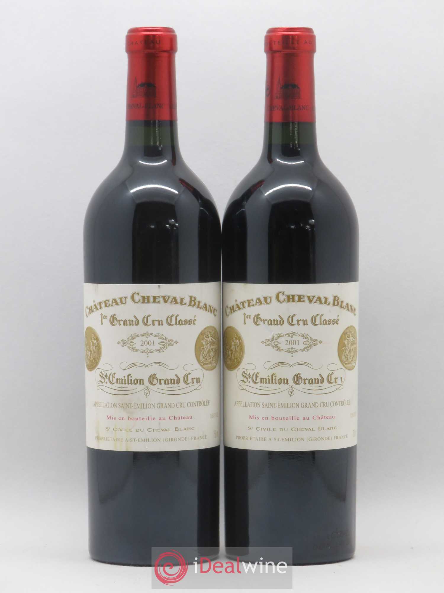 Château Cheval Blanc 1er Grand Cru Classé A 2001 - Lot de 2 bouteilles - 0