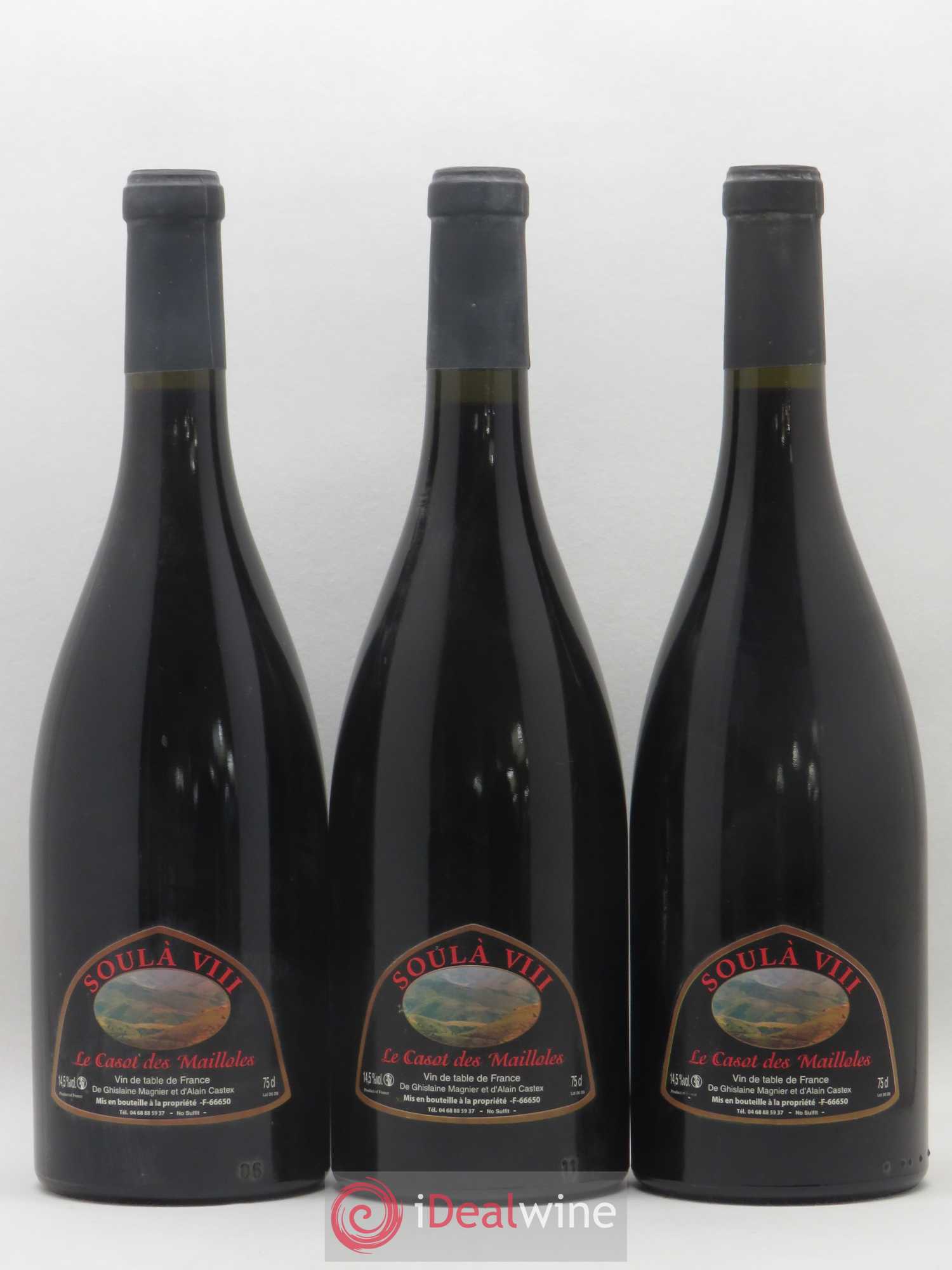 Vin de France Soula Le Casot des Mailloles 2008 - Lotto di 3 bottiglie - 0