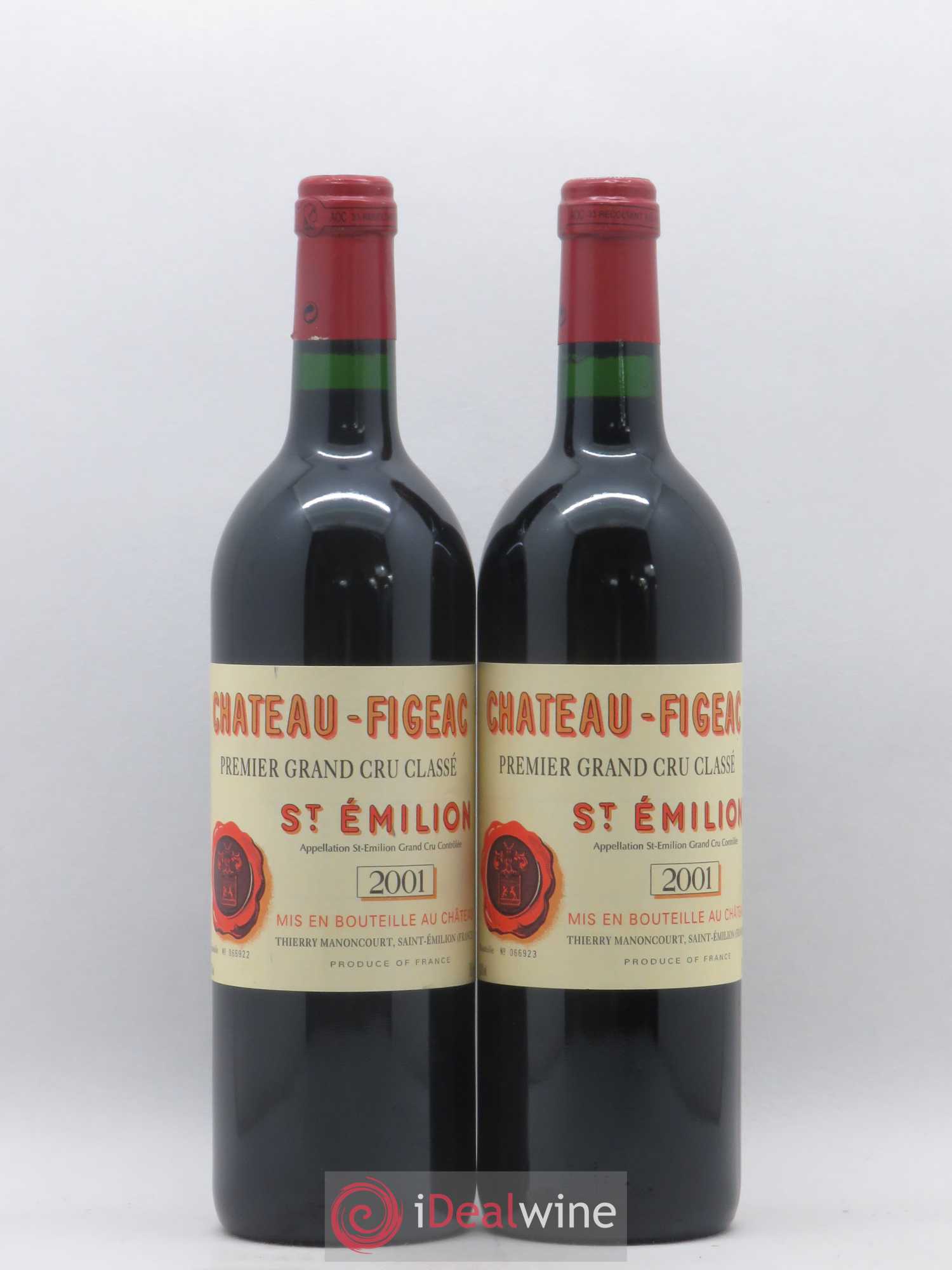 Château Figeac 1er Grand Cru Classé A 2001 - Lot de 2 bouteilles - 0