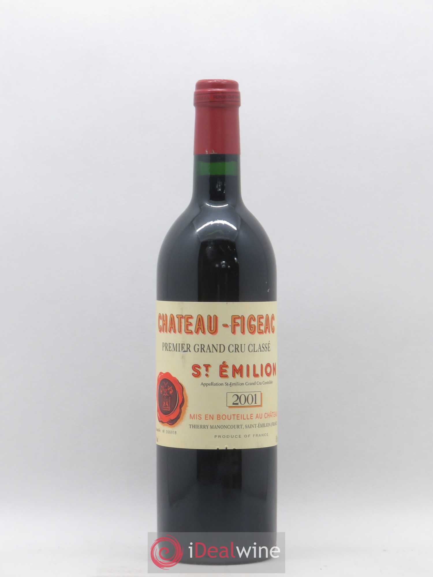 Château Figeac 1er Grand Cru Classé A 2001 - Lot de 1 bouteille - 0