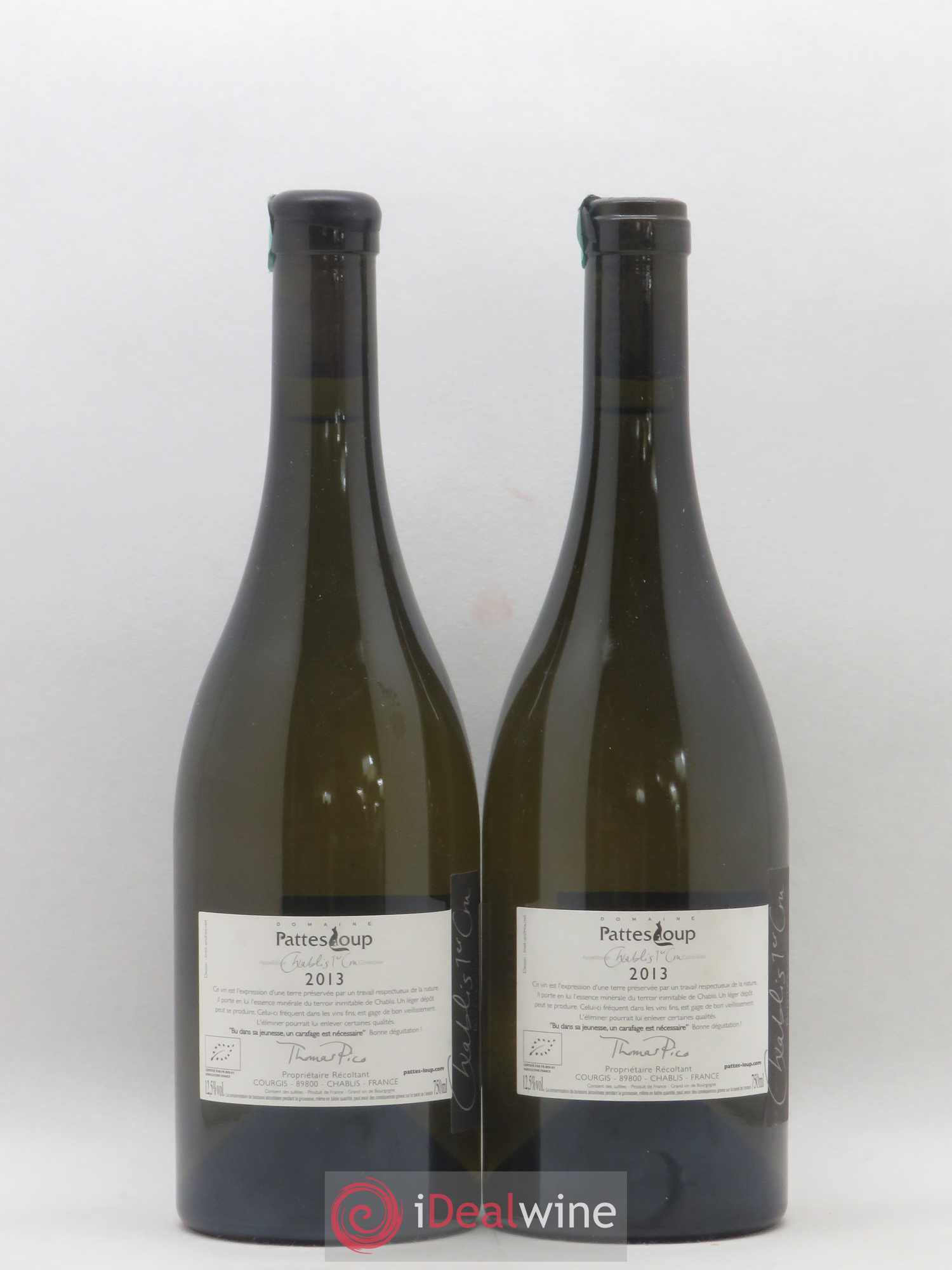 Chablis 1er Cru Butteaux Pattes Loup (Domaine) 2013 - Lot de 2 bouteilles - 1