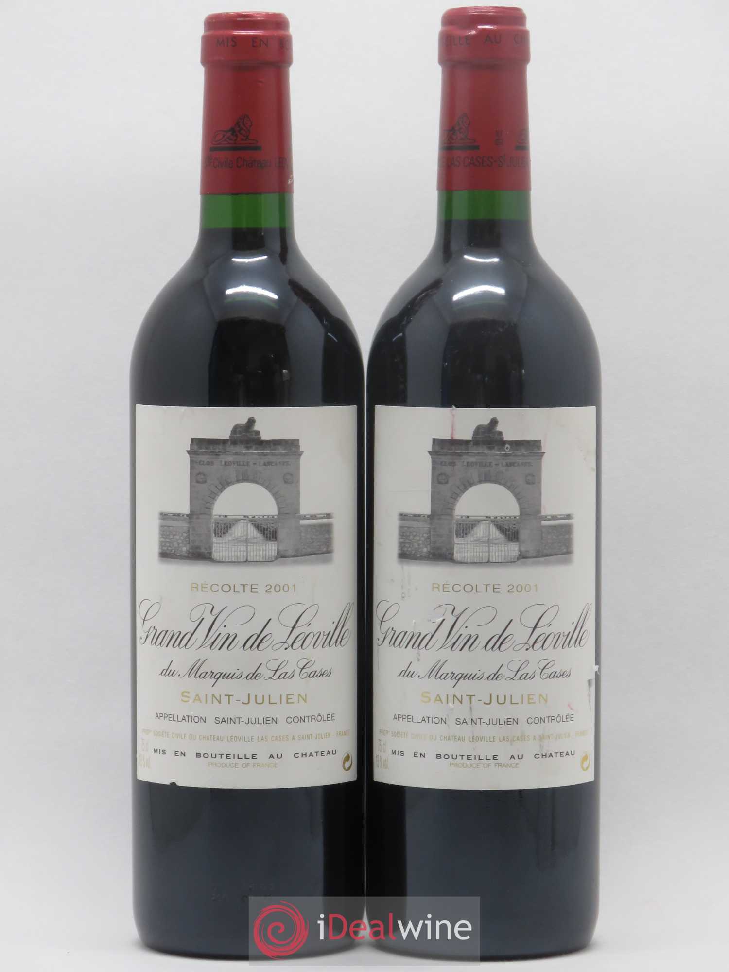 Château Léoville Las Cases 2ème Grand Cru Classé 2001 - Lot de 2 bouteilles - 0